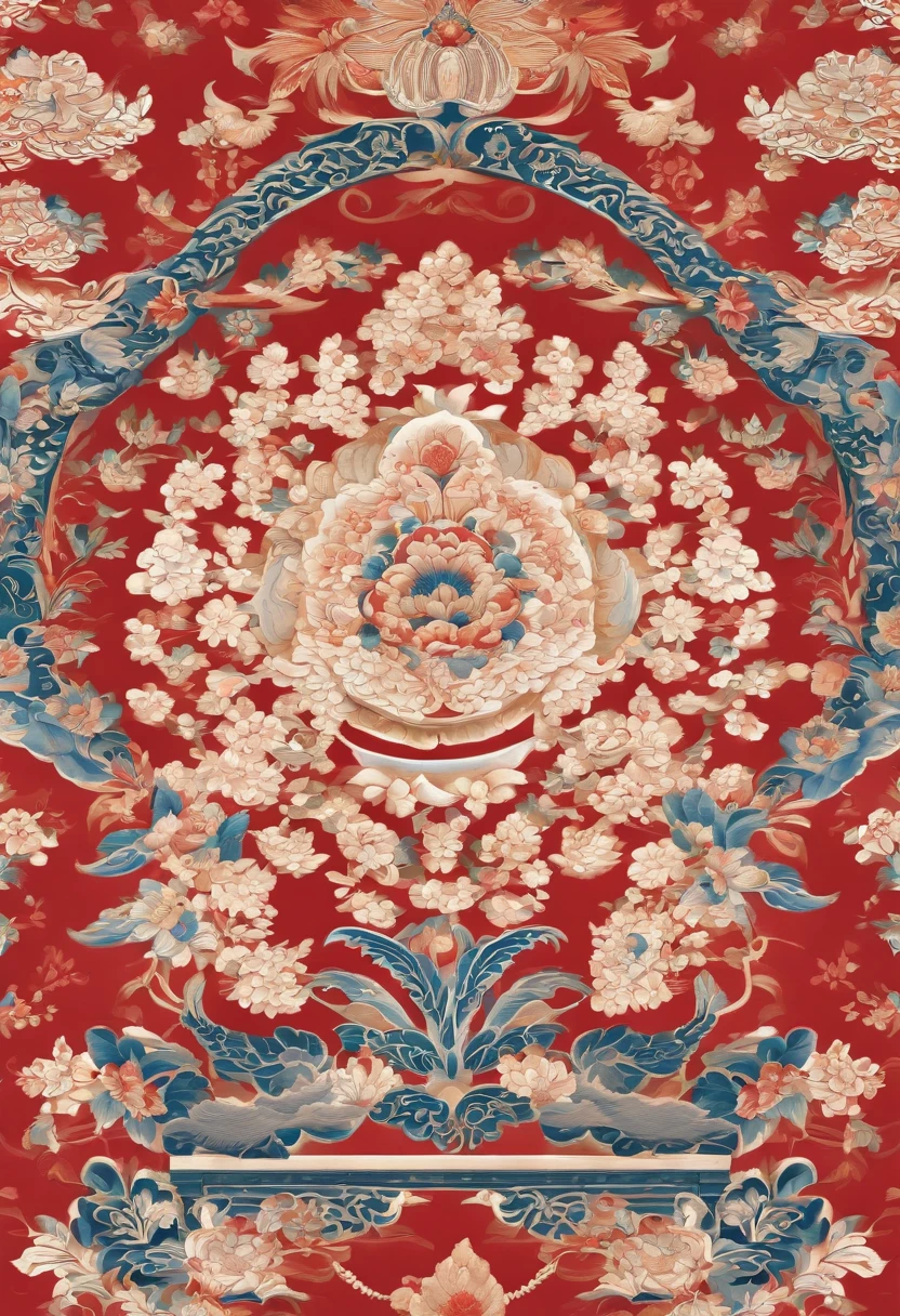 Chinese traditional pattern pattern white background