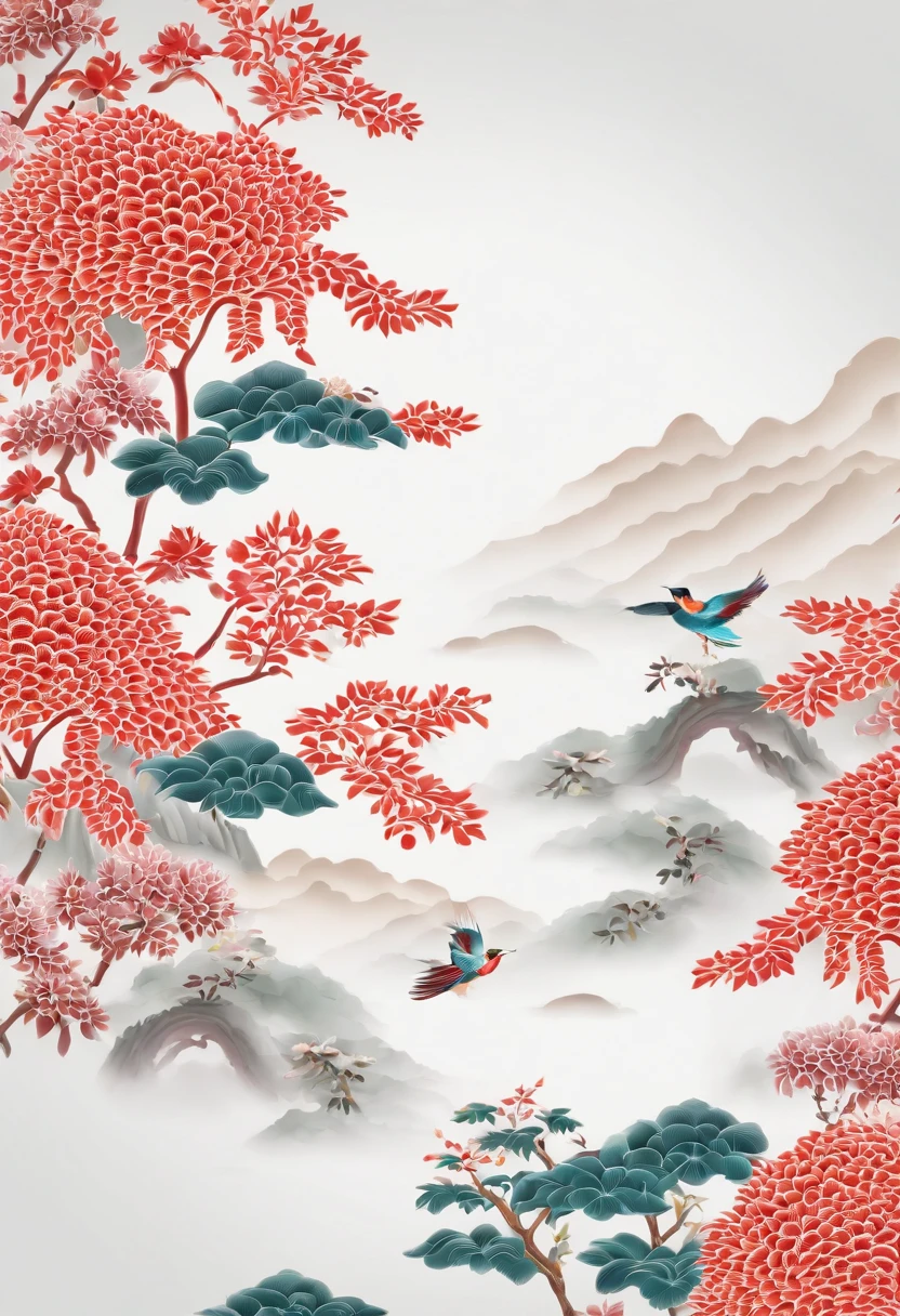 Chinese traditional pattern pattern white background
