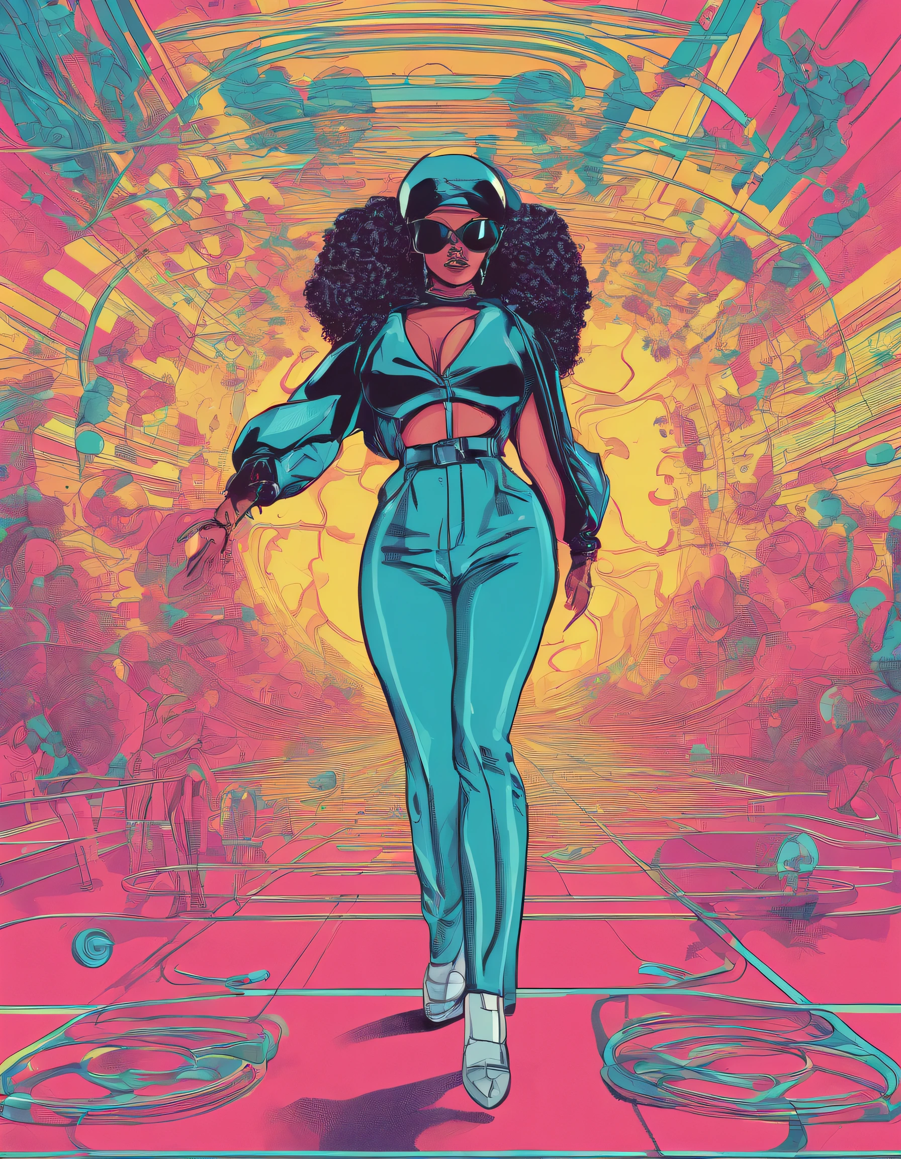 jovem negro rapper em primeiro plano, andando em rua isolada, Several women behind you, cinemactic, Cinematic action, tiro completo, lente macro, panela lenta, crescendo ao longo do tempo, primeira pessoa vista