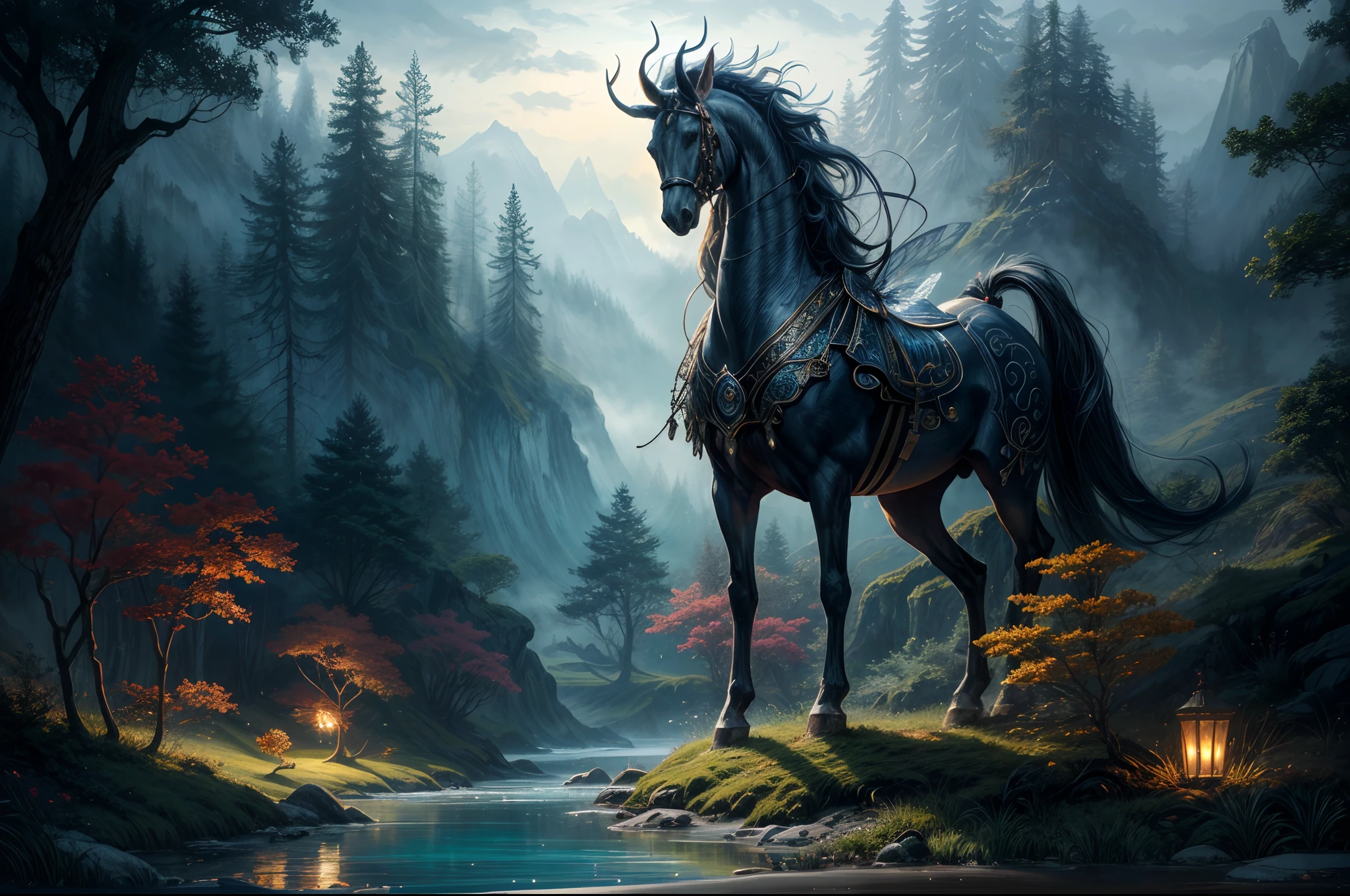 (best quality,4k,8k,highres,masterpiece:1.2), ultra-detailed, (realistic,photorealistic,photo-realistic:1.37), fantasy wallpaper, warm tone, vibrant colors, magical lighting, surreal atmosphere, whimsical creatures, enchanting forest, ethereal glow, shimmering water, intricate details, mystical landscape, dreamy vibes, captivating beauty, mesmerizing elements, otherworldly charm, epic fantasy, mythical creatures, hidden treasures, ethereal beings, spellbinding artwork, fantasy adventure, immersive world, mystical journey, majestic scenery, fairy tale ambiance, enchanting magic, otherworldly realms, atmospheric haze, ethereal flora and fauna, magical realism, breathtaking scenes, picturesque wonder, mysterious allure