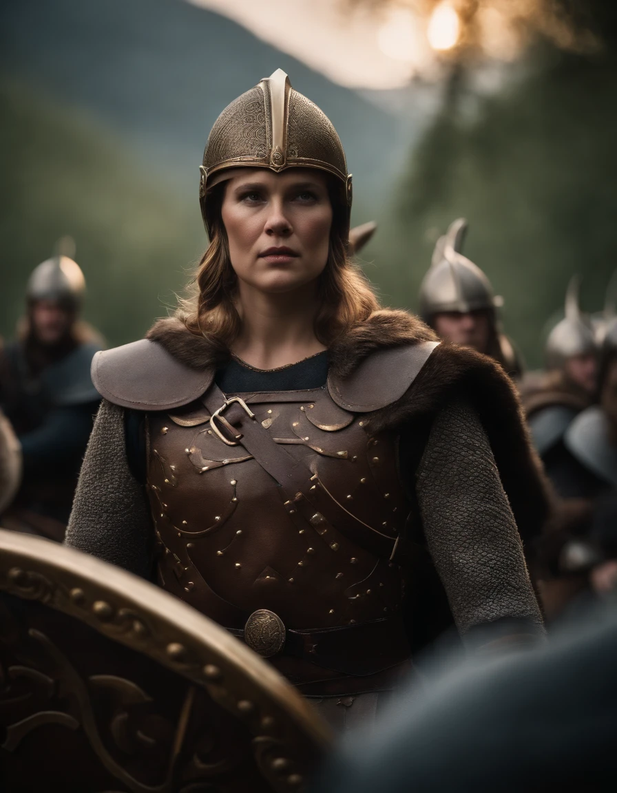8k, best quality, master part, Ultra high resolution, (realismo: 1.4), foto original, realistic (filmic grain: 1.3), (A powerful magical weapon coming to life, blasting the emperor's viking guards with a blinding light.), (highly detailed magical weapon) ( highly detailed background vikings),(highly detailed skin), (detailed face) complex details