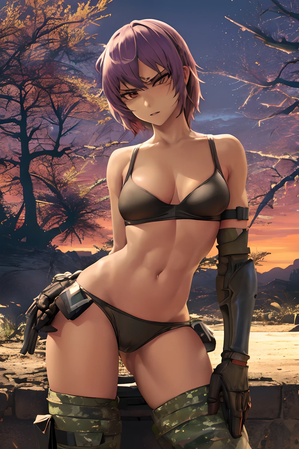 bra and panty, serious, dominant, seductive, sexy, military, desert. Cammo, Tactical. Armor, Sun, hot, Sargent.