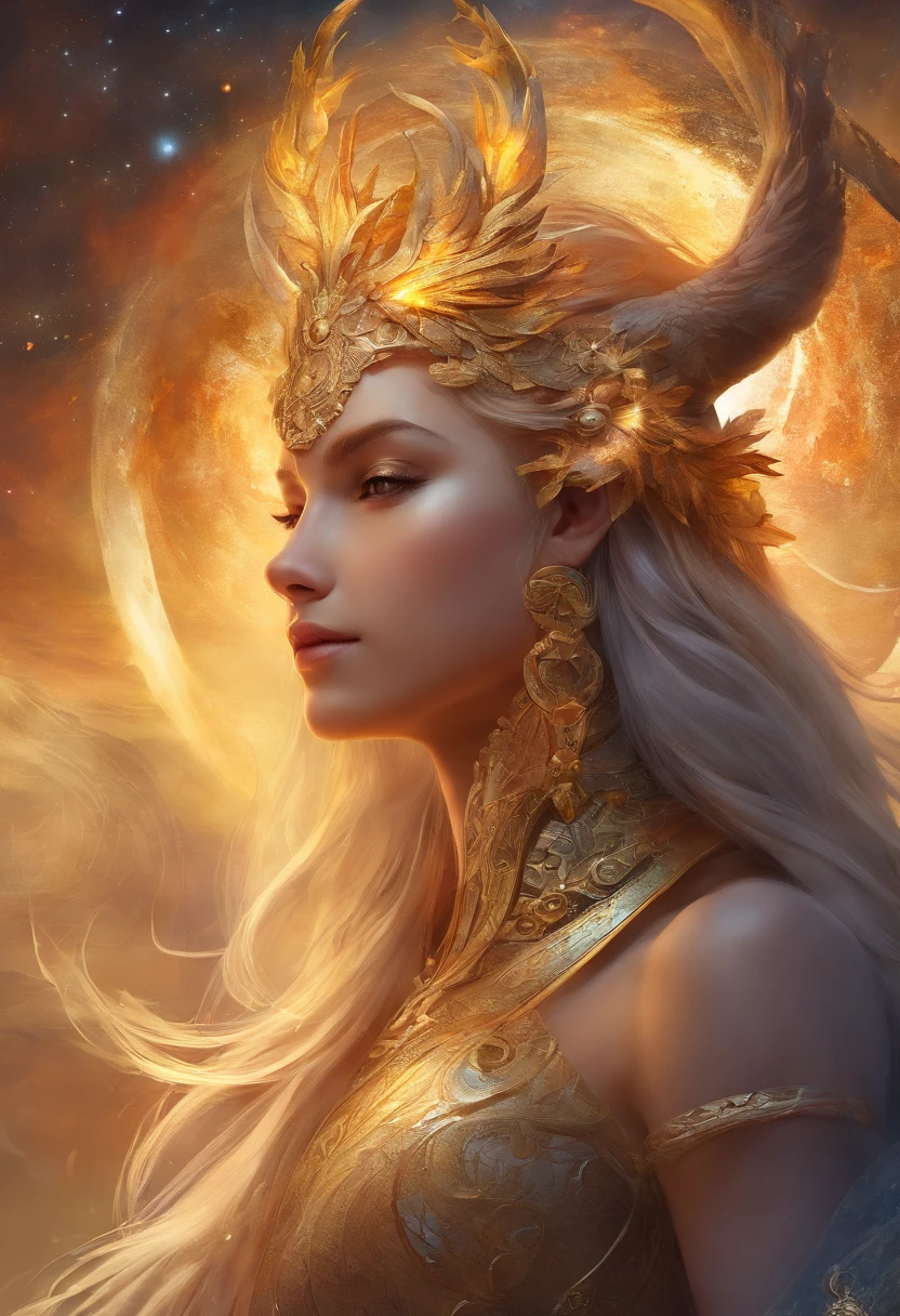 o signo do zodiaco do elemento terra, Touro, minotauro em forma de anjos bonitos celestiais, realista HD, riqueza, touro de ouro