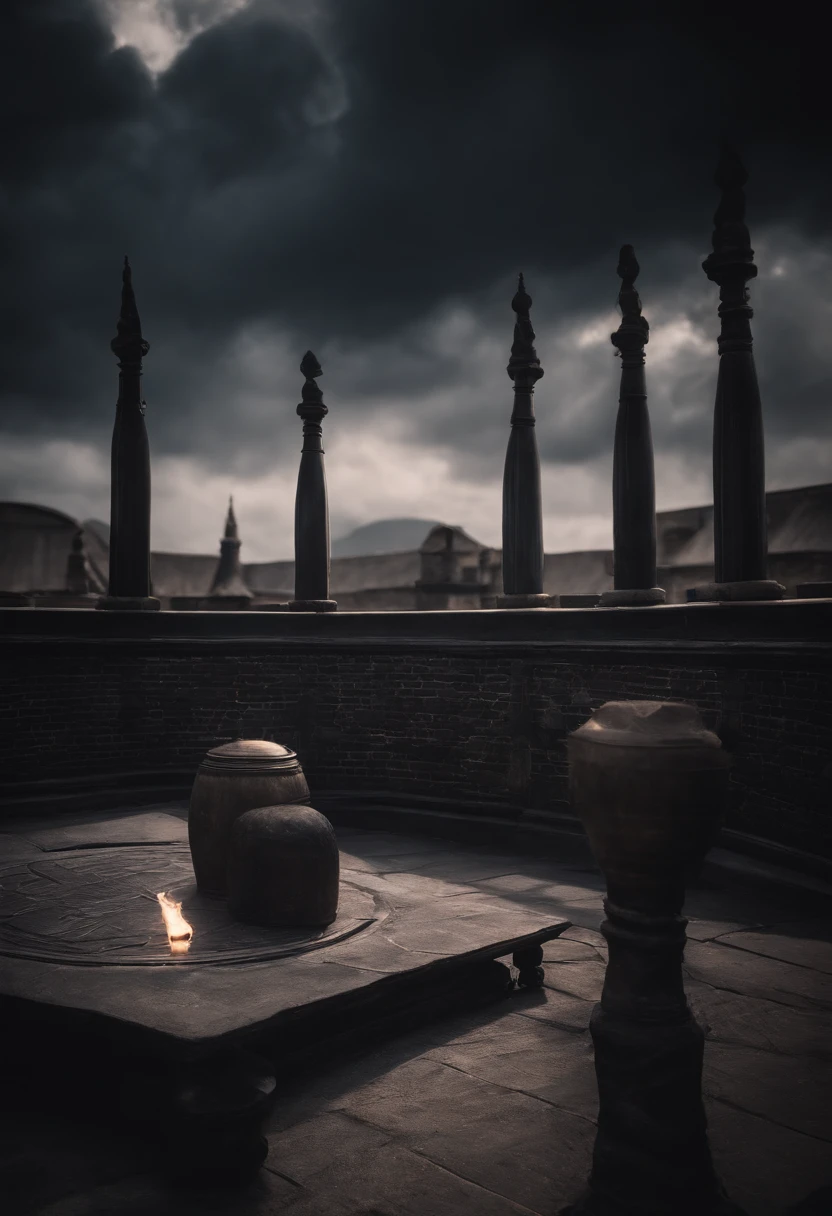 Secret of Magic Dark Elf Academy, Magic Circle, Rooftop
