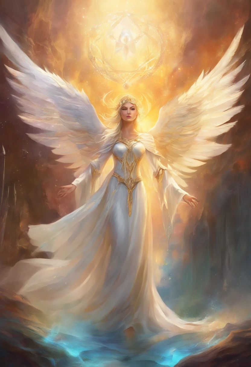 o signo Touro em forma de angelical, realista HD