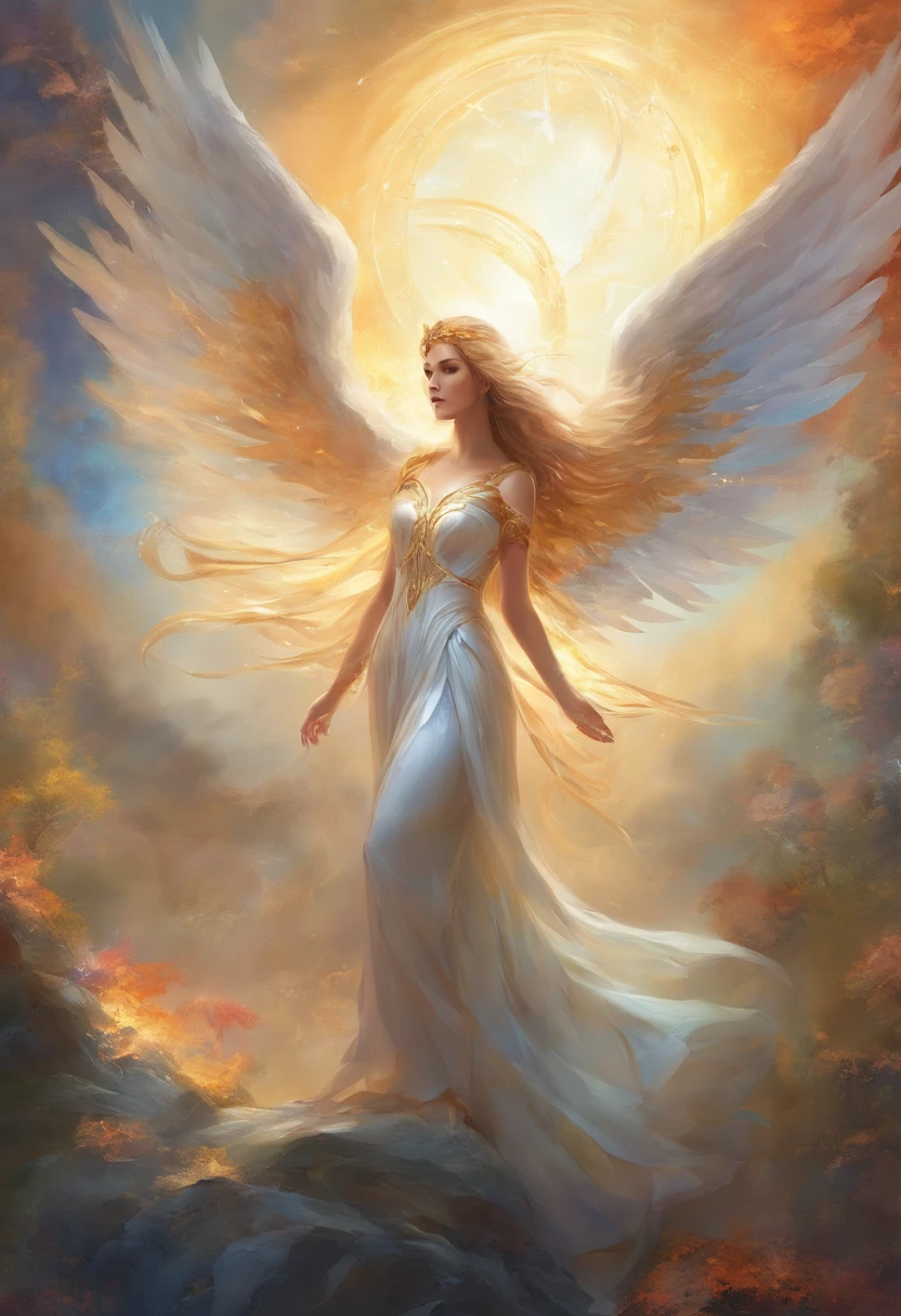 o signo Touro em forma de angelical, realista HD