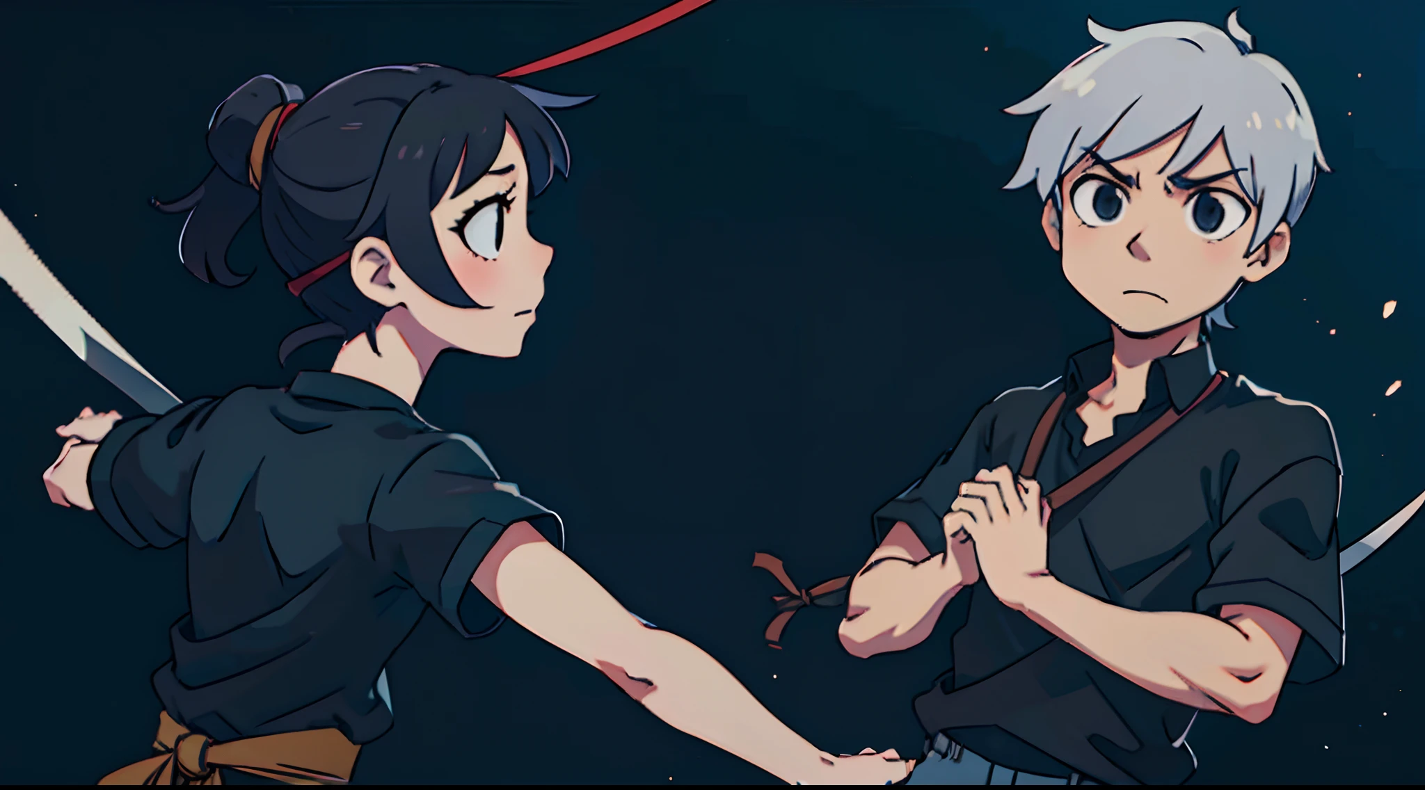 Anime Rope Tied Up Black Shirt Men