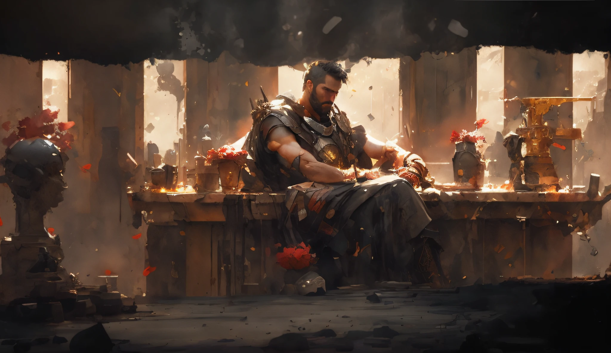 stoic, Watercolor, trending on artstation, sharp focus, studio photo, intricate details, highly detailed, by greg rutkowski