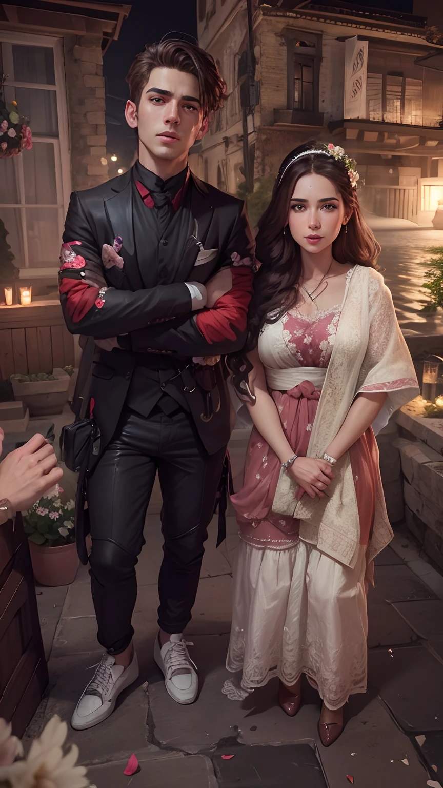 realistic faces boys and girl,couple, realistic,real faces, flowers, wedding type,4k,8k,best bgounds, nights colour, realistic