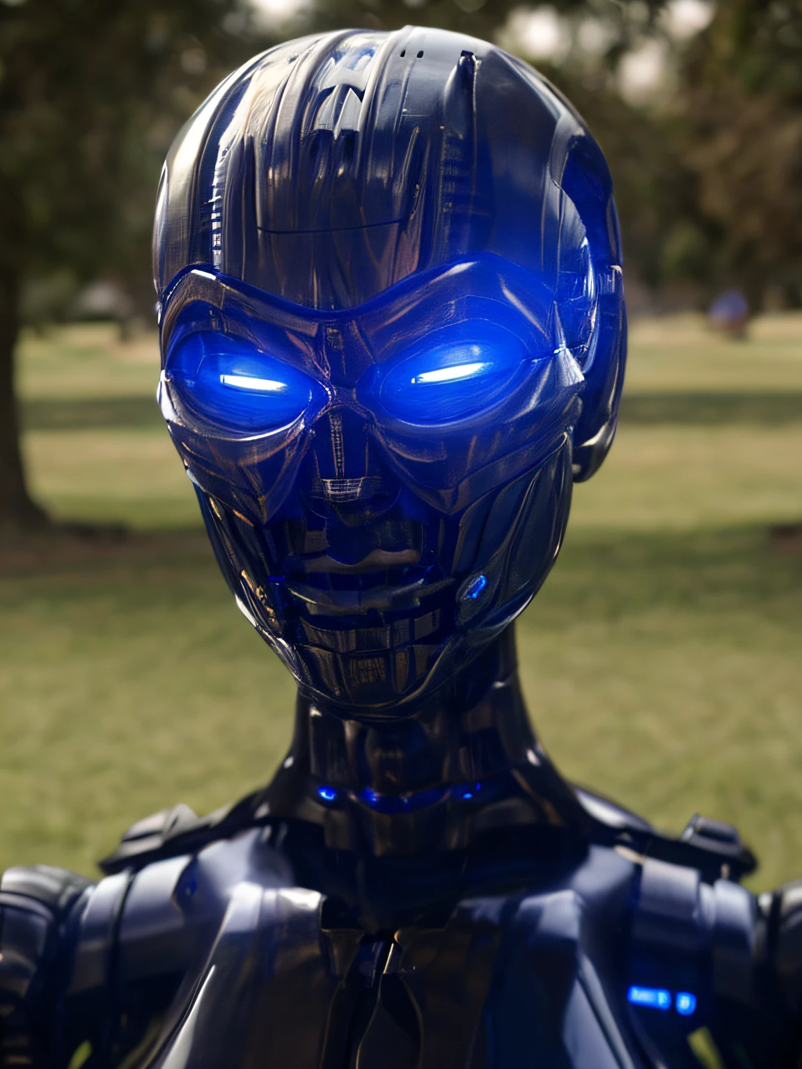 ultra realistic, very high quality, clear lighting, daytime, T-X, endoskeleton, (T-X endoskeleton:1.1, T-X:1.0), detailed T-X, glowing blue, chromatic, chrome reflection, ultrarealistic T-X, (deep focus:1.0), sharp details, photorealistic subject, ultra HD, 8K