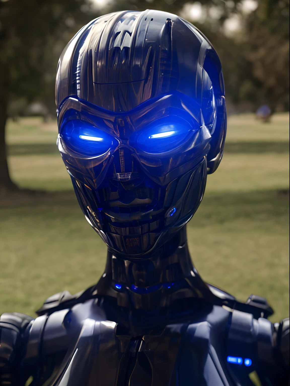 ultra realistic, very high quality, clear lighting, daytime, T-X, endoskeleton, (T-X endoskeleton:1.1, T-X:1.0), detailed T-X, glowing blue, chromatic, chrome reflection, ultrarealistic T-X, (deep focus:1.0), sharp details, photorealistic subject, ultra HD, 8K
