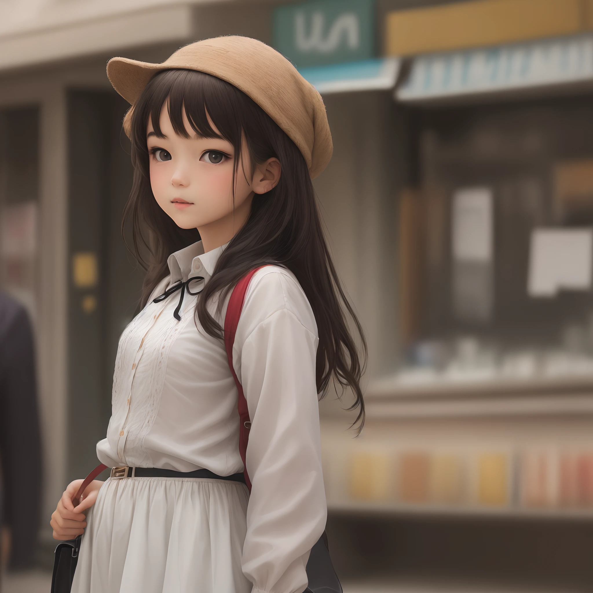 Girl looking in a direction