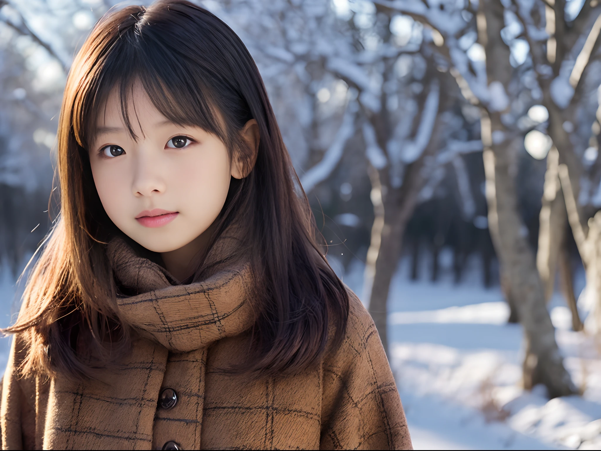 「​masterpiece」「Top image quality」「Ultra-high-density CG」Winter scene、Winter Outfit、girl with