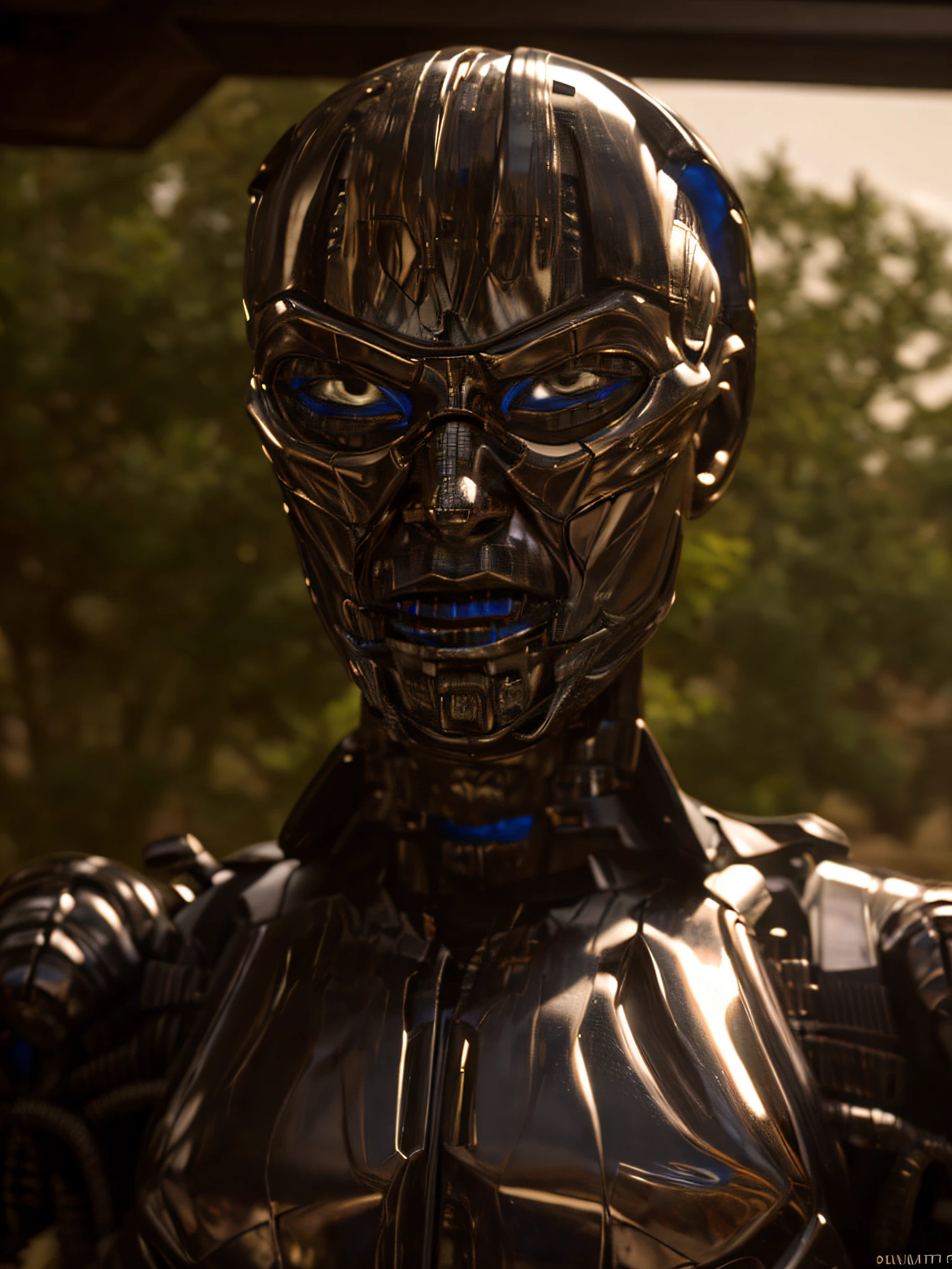 ultra realistic, very high quality, cinematic lighting, daytime, T-X, endoskeleton, (T-X endoskeleton:1.1, T-X:1.2), detailed T-X, Terminator 3, chrome reflection, ultrarealistic T-X, (sharp focus:1.0), very detailed, photorealistic subject, ultra HD, 8K