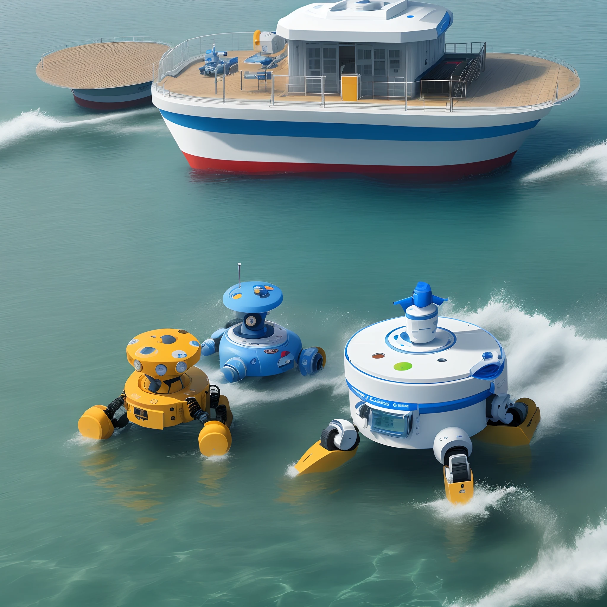 Product design，Water quality testing robots in seawater