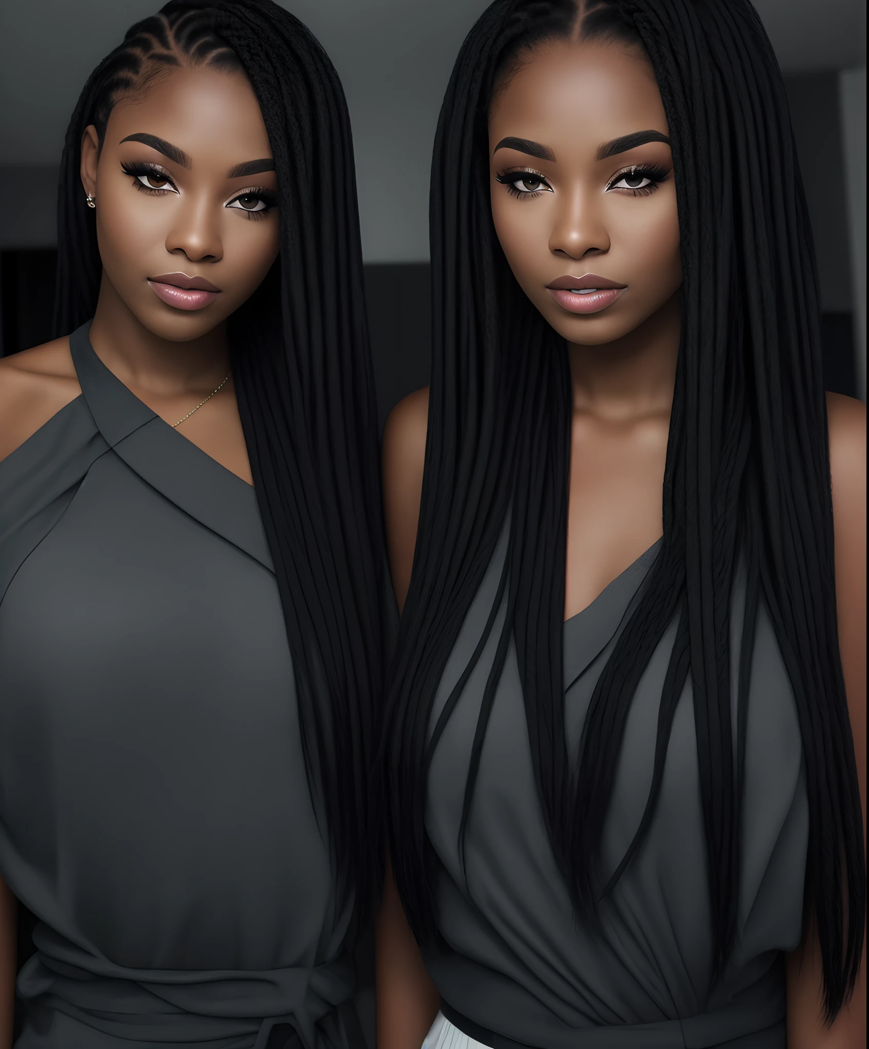 Blonde braids black woman