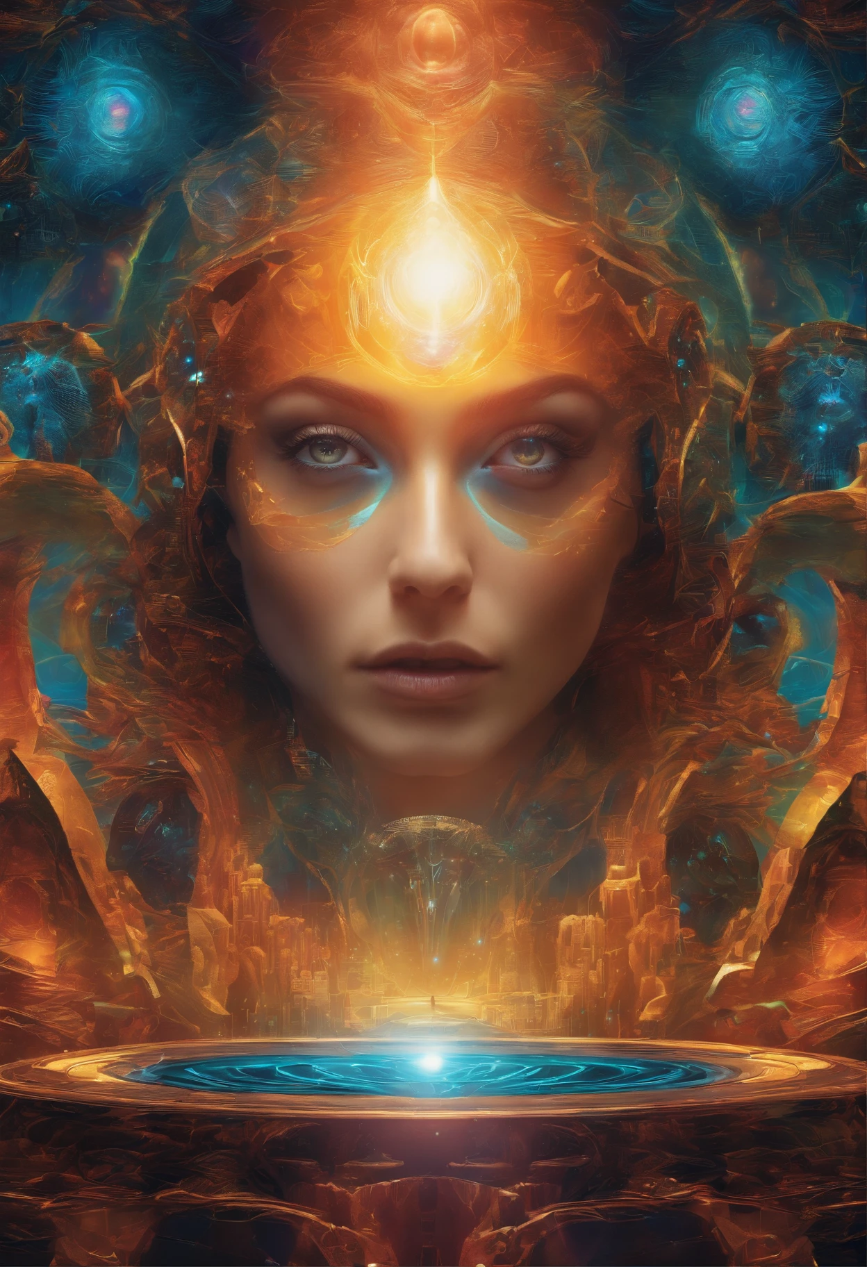 (best quality,4k,8k,highres,masterpiece:1.2),ultra-detailed,realistic,visionary art of android jones graphics projected out of simon posfords eyes,portraits,HDR,vivid colors,bokeh,studio lighting,synthwave color scheme,sharp focus,digital painting,Simon Posford's eyes emitting vibrant neon lights,surrealistic atmosphere,psychedelic elements,transcendent experience,otherworldly ambiance,android jones-inspired illustrations,mesmerizing visual effects,technological fusion,deep emotions captured in brushstrokes,impeccable attention to detail,engaging composition,rich texture and depth,dreamlike landscapes,sci-fi elements intertwined with natural beauty,powerful storytelling,illuminating expressions,transcendence of art and technology,colossal creative energy,boundless imagination,cosmic connections,seamless integration of the physical and digital realms
