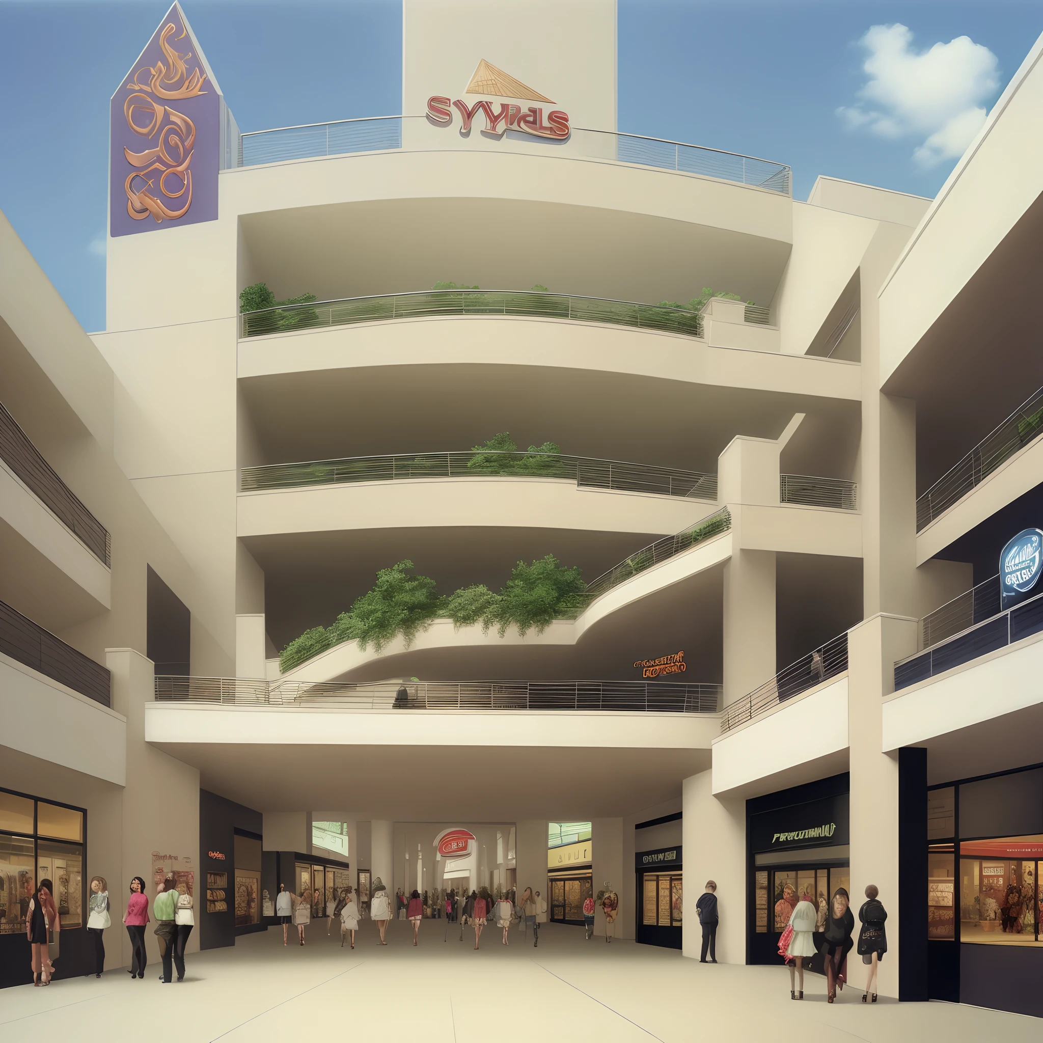90s mall pyramids