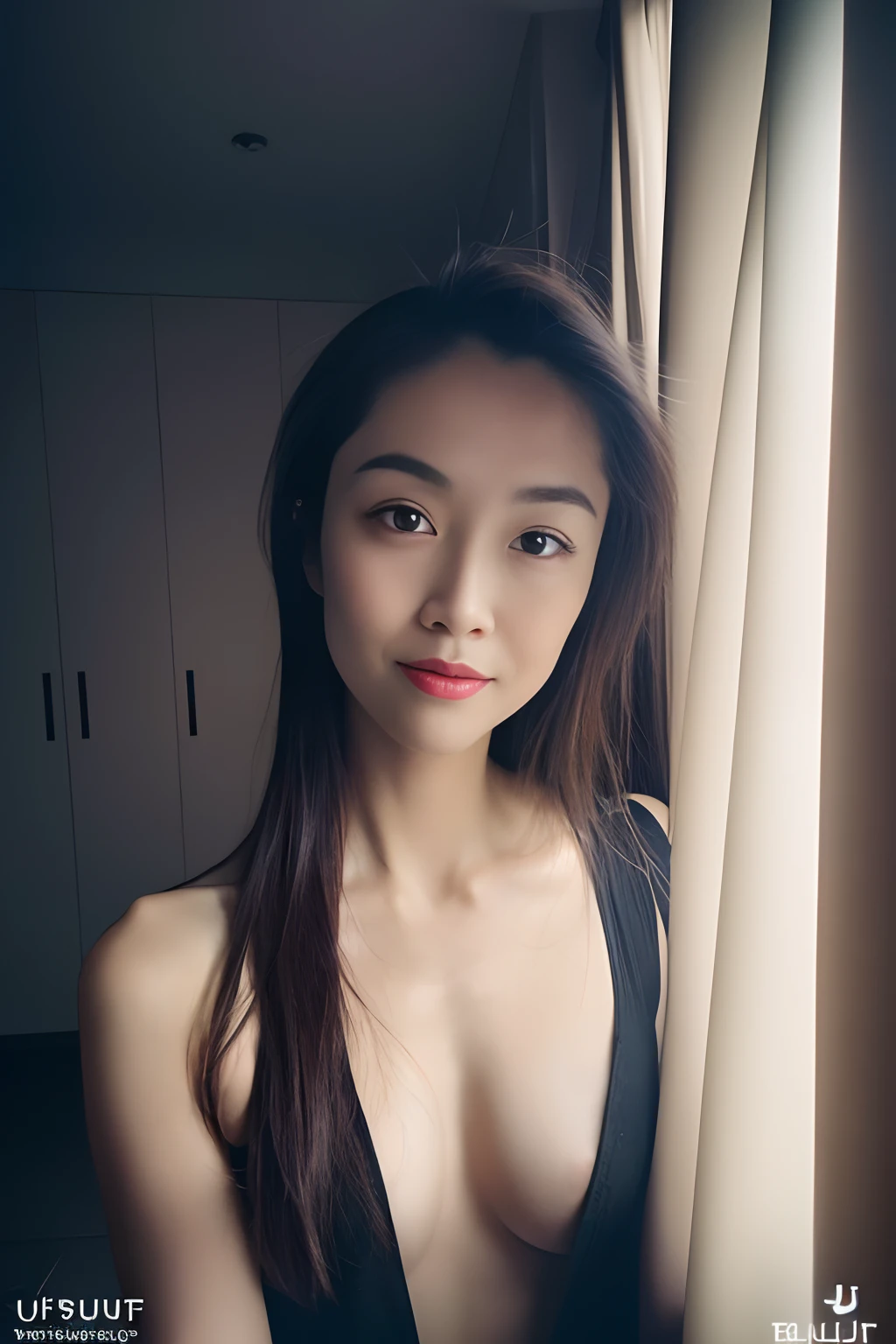 Beautiful asian girl with red lips, Her eyes shone like dreamy stars, glowing eyes, beautiful and detailed eyes, RAW photo,(high detailed skin:1), (realistic, photo-realistic:1.37), ultra high res, professional lighting , 8k uhd, dslr , high quality, film grain, Fujifilm XT3, RAW photo,, RAW photo,(high detailed skin:1), (realistic, photo-realistic:1.37), ultra high res, professional lighting , 8k uhd, dslr , high quality, film grain, Fujifilm XT3, RAW photo, (nsfw:1.5),