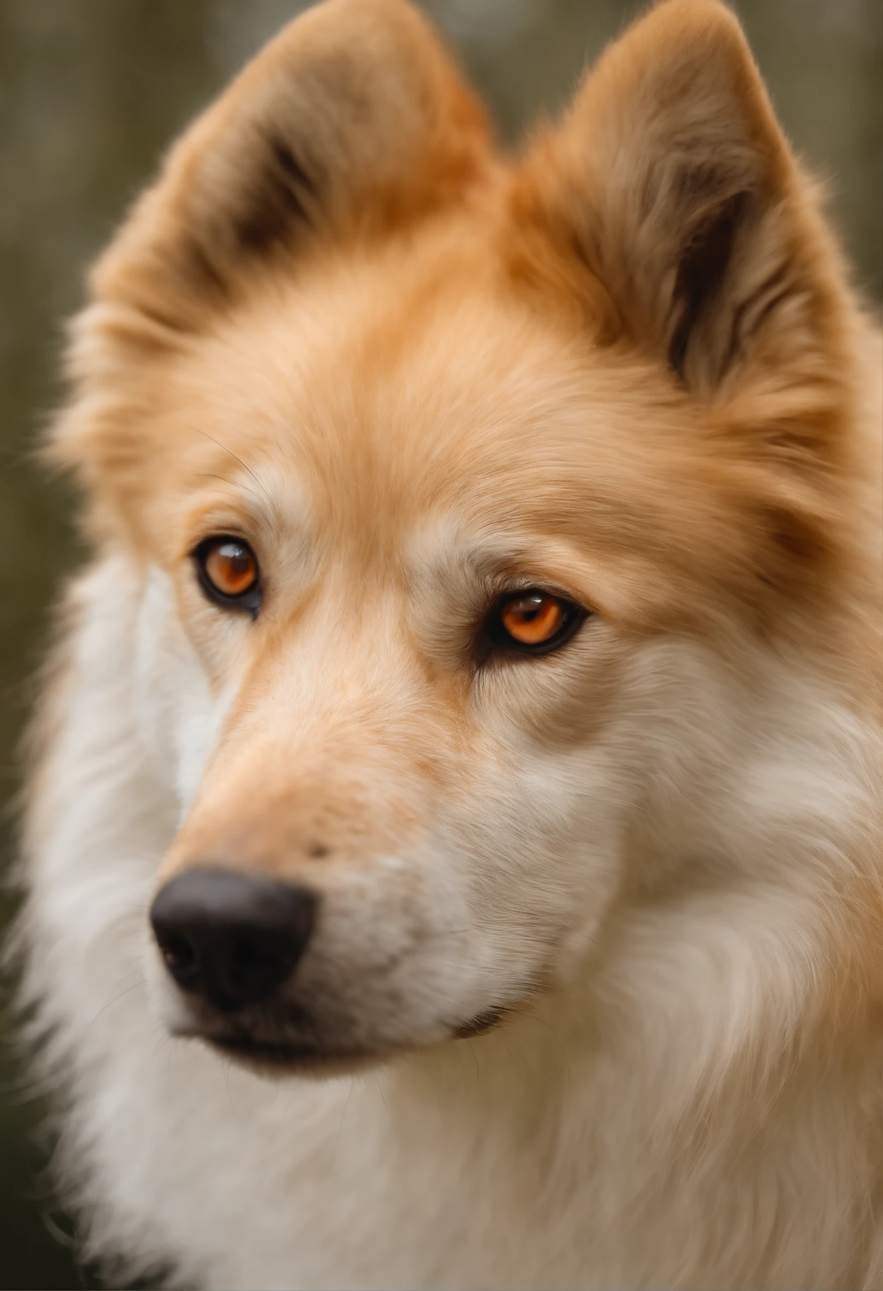 Furry, golden dog, (mehrfarbiges Fell, White-Red:1.3), ((Fuchsgesicht, rotes Haar, largeeyes, White eyelids, gelbe Pupille, schlank:1.2) (Hart, ruhiger Gesichtsausdruck:1.2)), Abs, schlank, Klingeln)), (Korrekte Anatomie), A big , feet, longer fuselage, well-proportioned limbs,(realistisches Fell, Detaillierte Fellstruktur, beschriftet:1.3)), (natural lightting), fotorealistisch, hyperrealistisch, Ultradetailliert, Endloser Wald, See