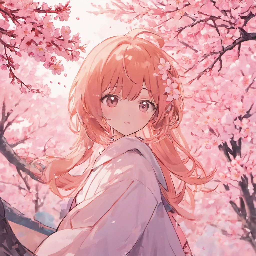 draw me koi fish art with cherry blossoms in a sketch type style
