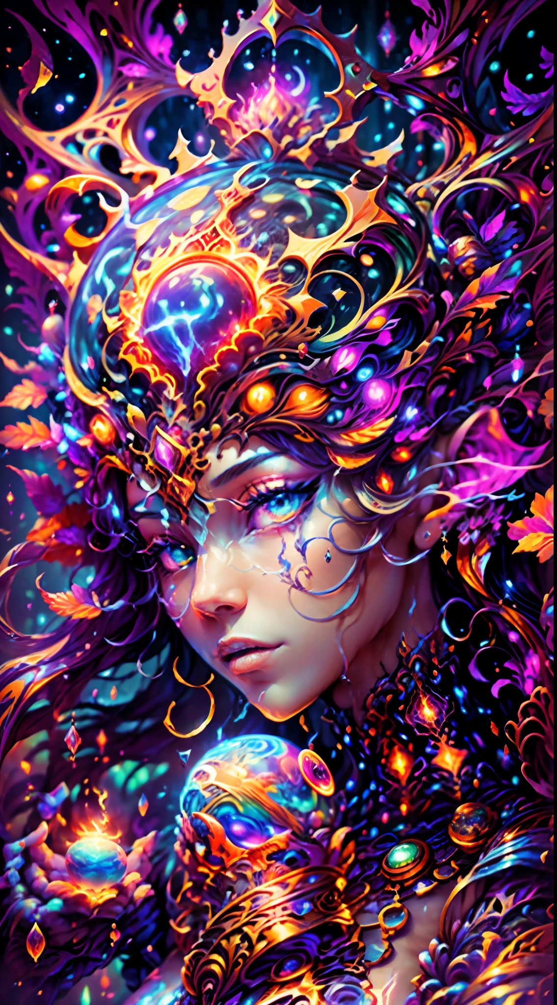 Thrilling dreams， ultra-realistic realism， abstracted， psychedelia, tmasterpiece，PsyAI, （tmasterpiece，best qualtiy：1.2），illustration，8k wallpaper，Dazzle，（Portals：1.1），（Otherworldly creatures：1.2），（magic energy：1.1），（floating debris：1.05），(glowing third eye:1.1), (strong lights:1.05), (illumination:1.05), (fantasy:1.15), (hyper realisitc:1.1), (mistic:1.05), (intriguing:1.05), (Ethereal:1.08), (mistic:1.1), (cosmic:1.05), (interdimensional:1.1), (unearthly:1.05), (spellbinding:1.1), (Unforgettable:1.05), (Fantasy art: 1.1)，（number art：1.05），（magic realism：1.08），（Epic：1.1），（concept-art：1.05），（highly  detailed：1.1），（cinematic ligh：1.05），(Real Breasts,  :1.2) ,（ultra-realistic realism：1.05），（mistic：1.05），（astounding：1.1），（andrey surnov：1.05），（mind bending：1.1），（big breasts enchanting：1.05），(nsfw:1.2) ,（Unbelievable：1.05），（otherworldly landscapes：1.1），（breath-taking：1.05 ), (incredulous:1.05), (portal opening:1.05)