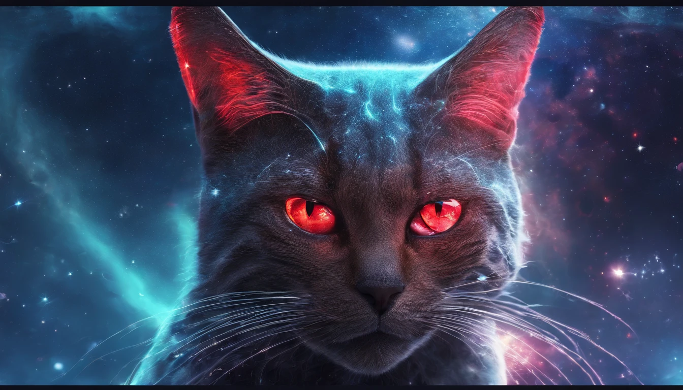 A galactic cat with a lot of hair on its head, vred,Red vibe,Third eye, Gaze at something in the distance, Intricate details, electric, Fantasy art, anato finnstark, Emulsion coating, Highly detailed, obscure
Rutkovsky, hdr, ultra - detailed, rim-light, Faded, Dim