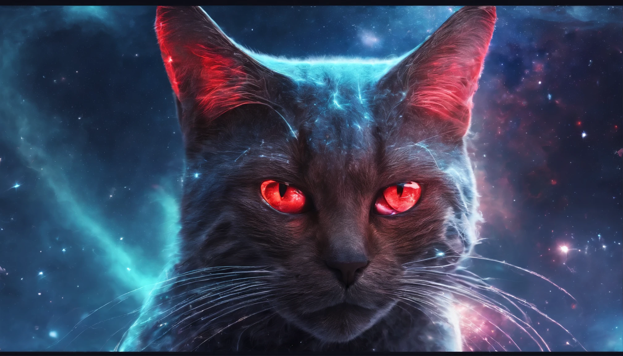 A galactic cat with a lot of hair on its head, vred,Red vibe,Third eye, Gaze at something in the distance, Intricate details, electric, Fantasy art, anato finnstark, Emulsion coating, Highly detailed, obscure
Rutkovsky, hdr, ultra - detailed, rim-light, Faded, Dim