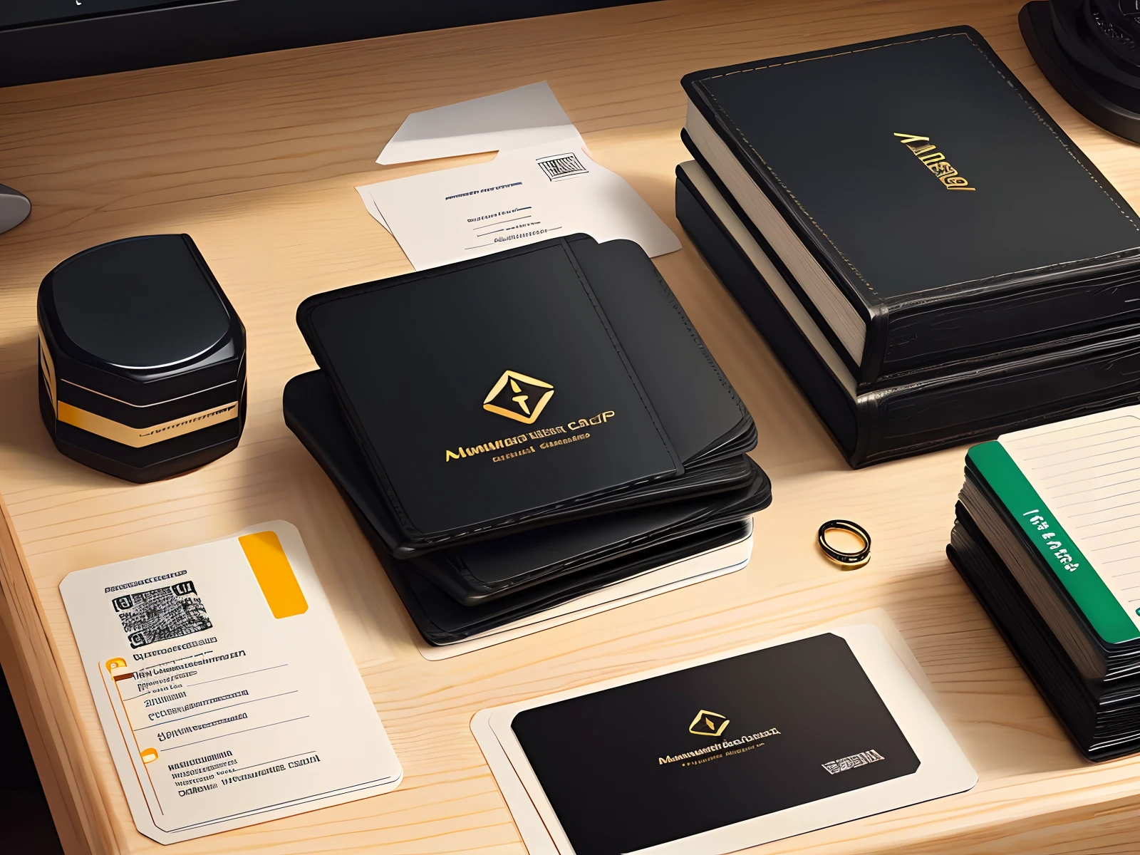 Black Membership Card　on desk