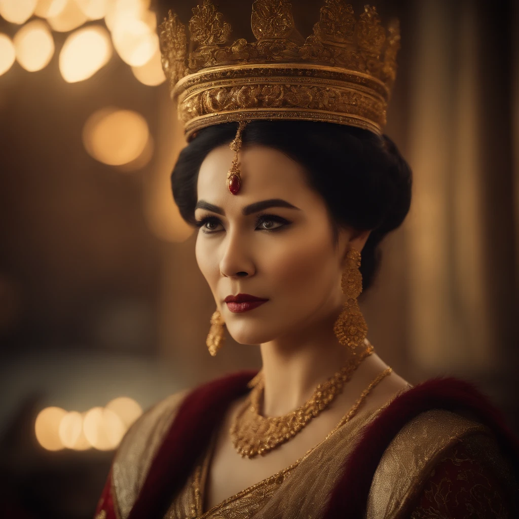 A wise and benevolent empress ruling over a prosperous kingdom.