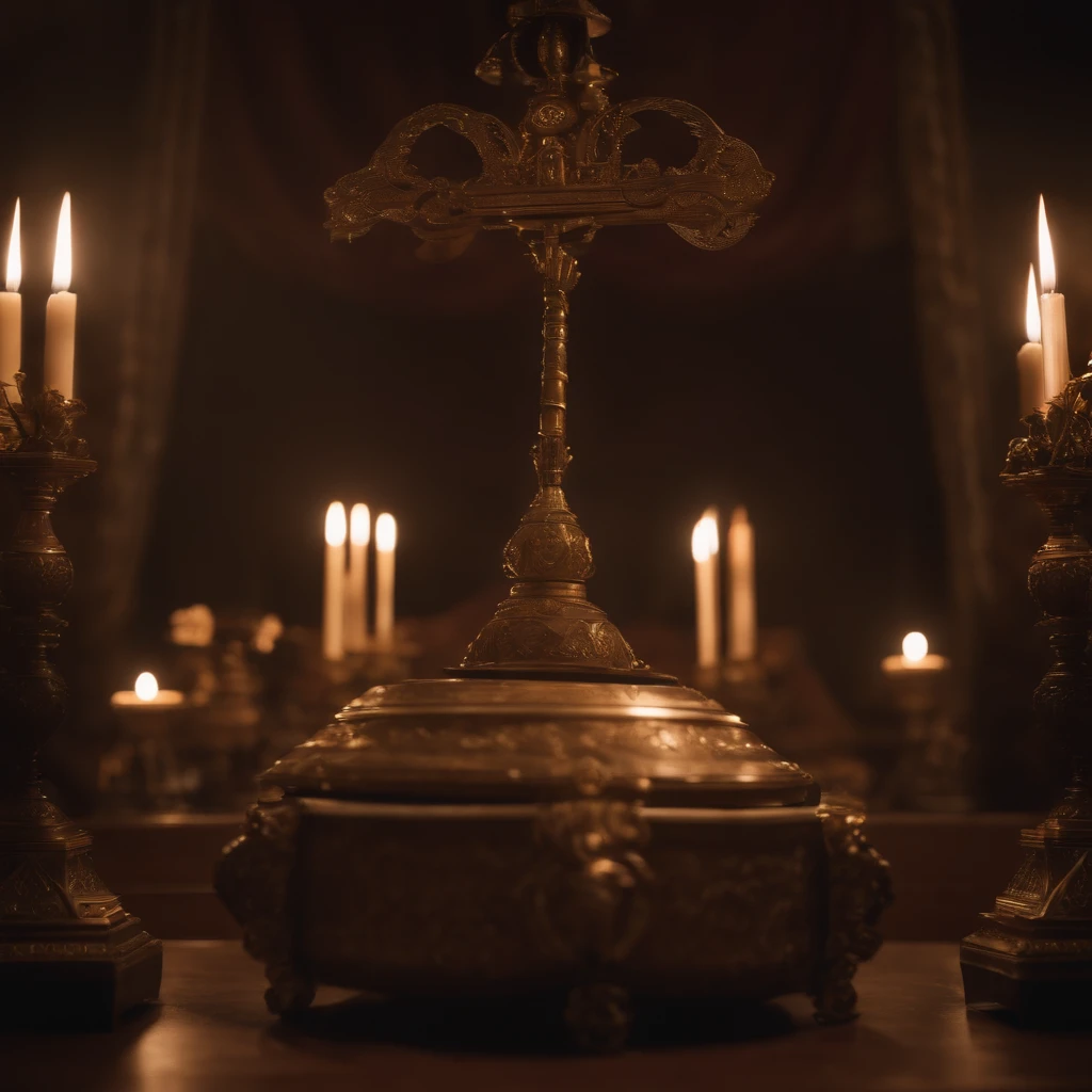 A magical weapon kept safely in a hidden chamber, protected by the empress's most trusted advisors.