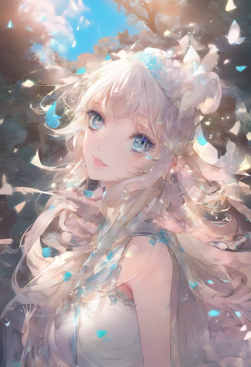 "best quality,ultra-detailed,realistic,anime,girl,beautiful detailed eyes,beautiful detailed lips,extremely detailed eyes and face,longeyelashes,soft pastel colors,cute expression,happy smile,vibrant background,fantasy elements,magical setting,shimmering light effects,medium:anime-style,illustration,highres,professional,studio lighting"