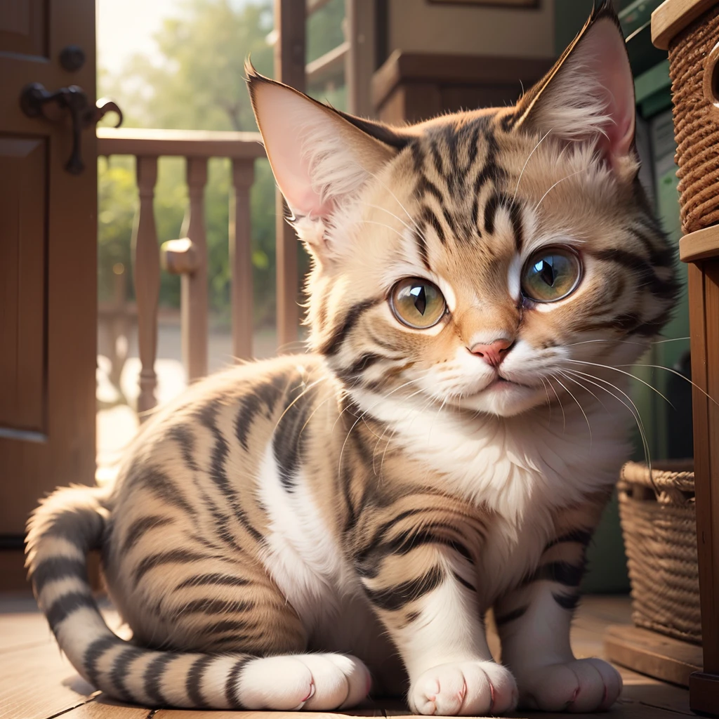 a cute cat with brown hair --auto --s2