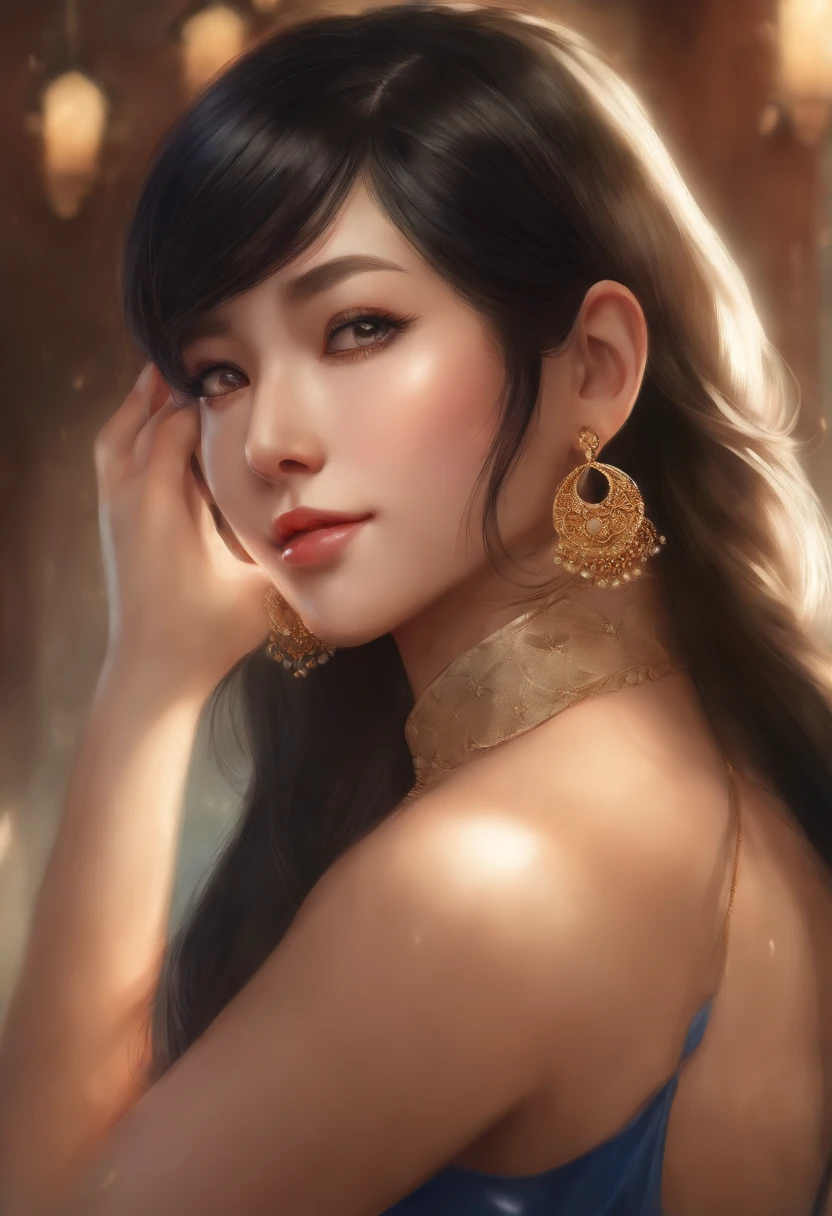 Close-up of Asian women, nico robin, Produced by Anime Painter Studio, Realistic anime art style, Realistic anime art style, Marin Kitagawa fanart, a beautiful anime portrait, anime realism style, Beautiful anime woman, drawn in anime painter studio, High-quality fanart, Range Murata and art germ, beautiful anime art style
