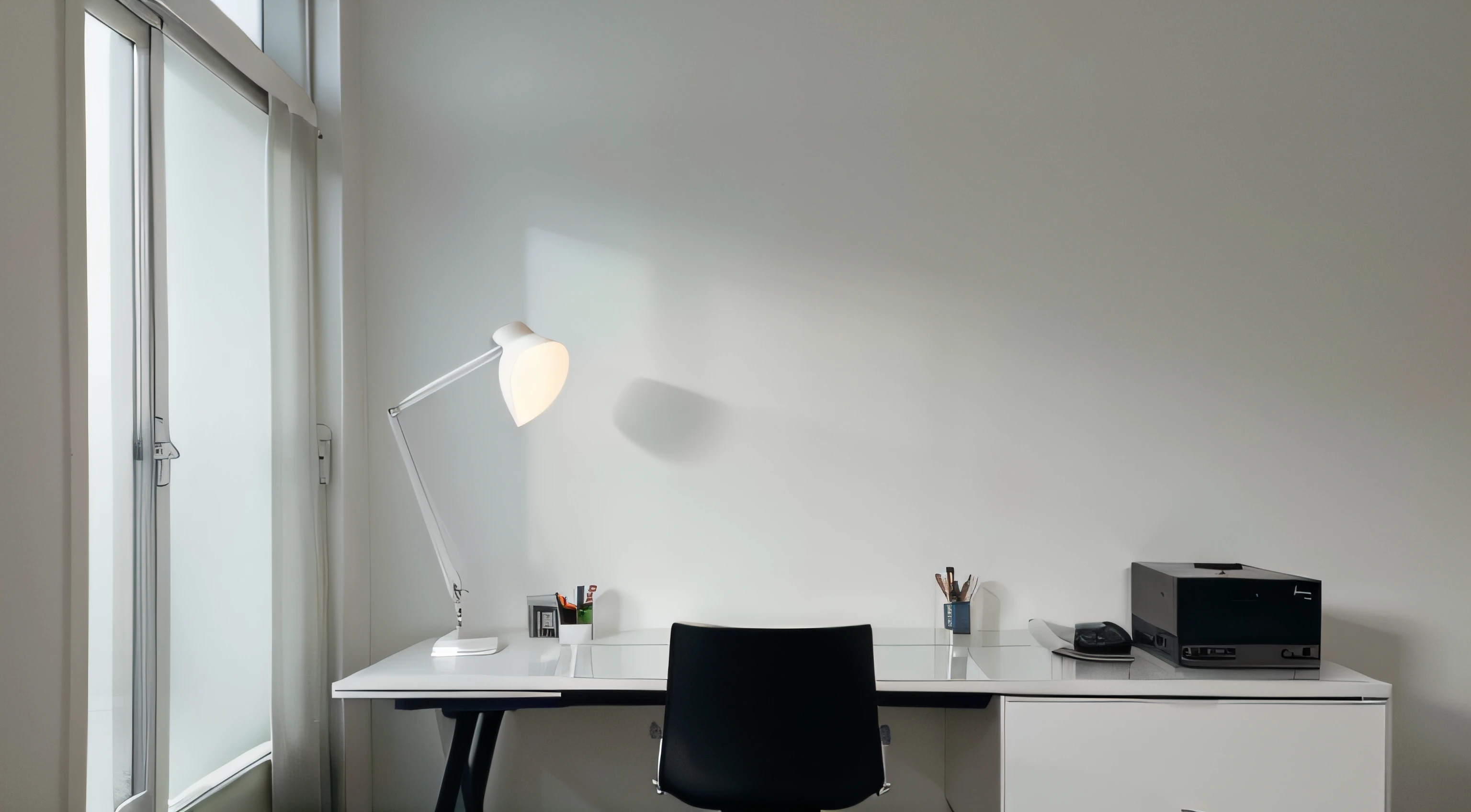 (best quality,highres,masterpiece:1.2),clean modern office desk,empty surface,slightly tilted,empty and sleek, sophisticated environment,professional workspace,modern and minimalistic design,neutral color scheme,high-end materials,spotless surface,slim and elegant profile,ambient lighting,crisp and clear lines,calm and serene atmosphere,quiet and organized setting,sleek and polished appearance,sophisticated and sleek desk