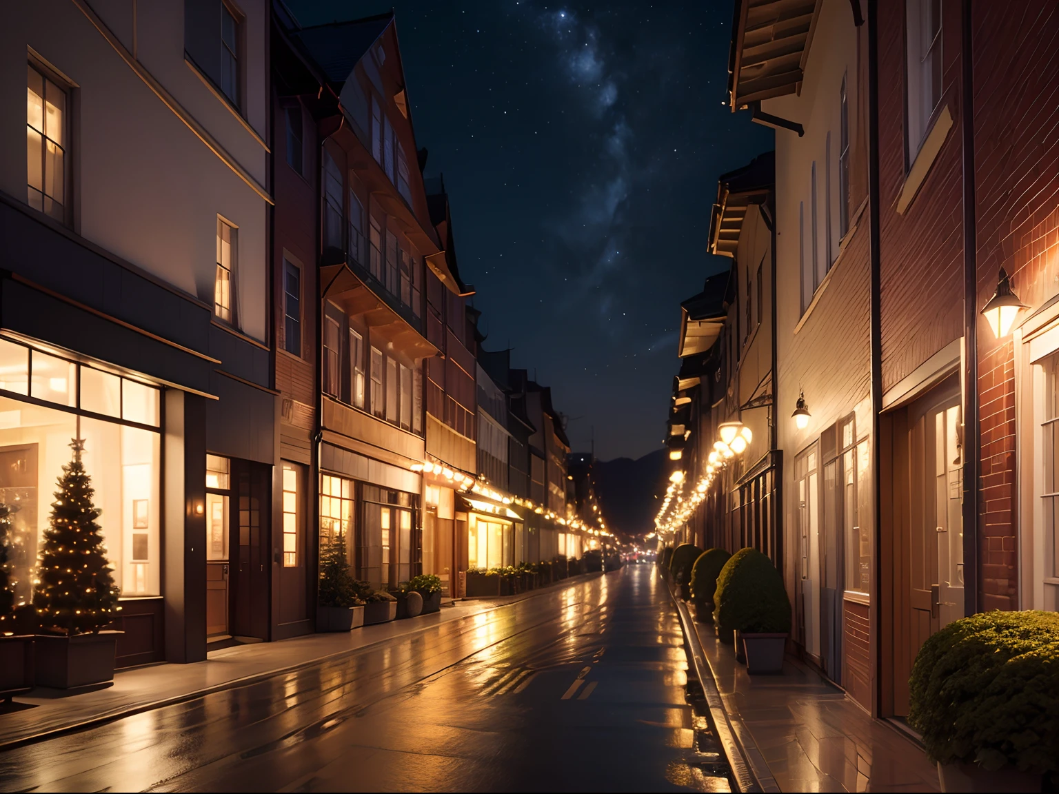 「masterpiece」「Top image quality」「Ultra-high-density CG」Christmas Lights