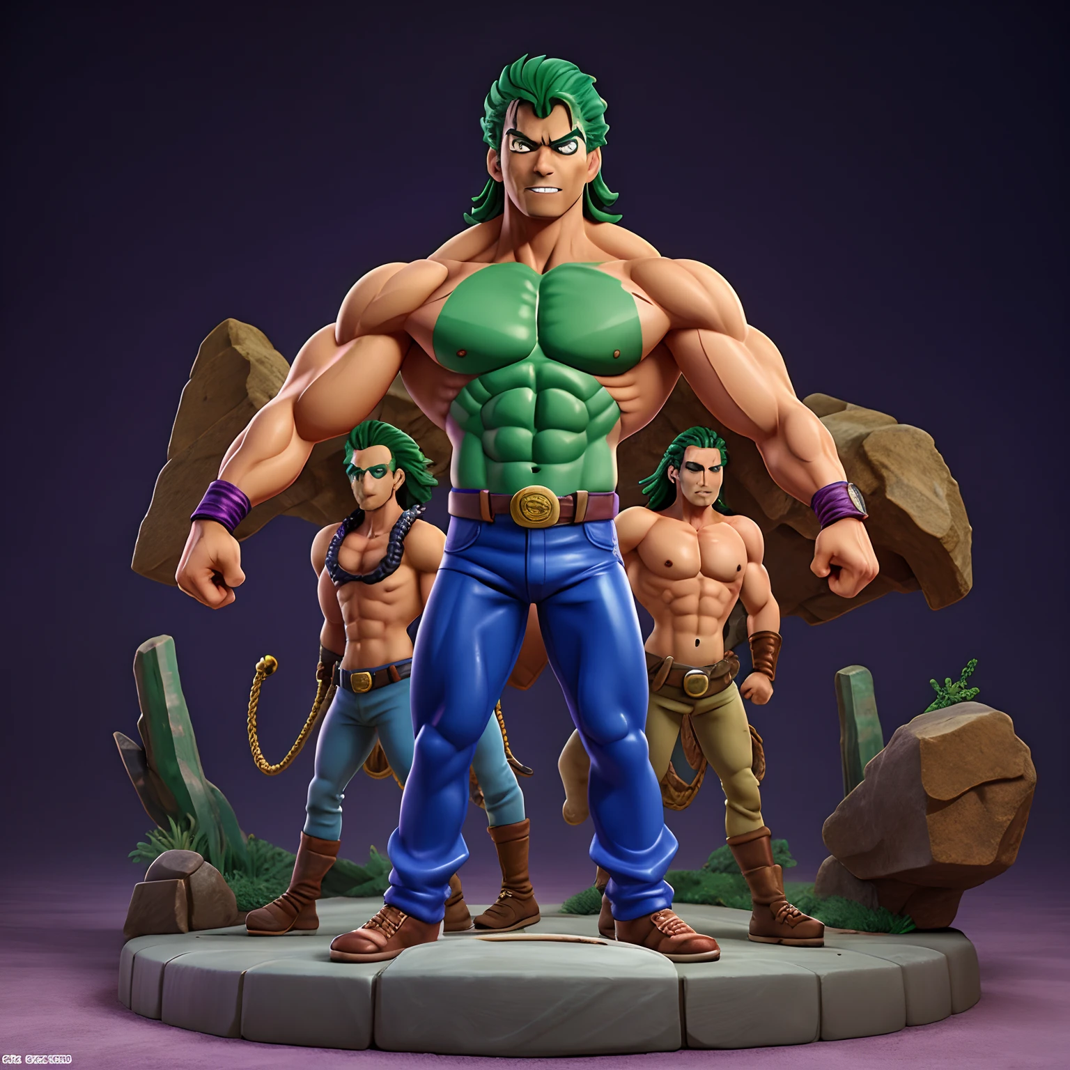 Muscular Mori Mori Macho Man、Jojos bizarre adventure、stone statue