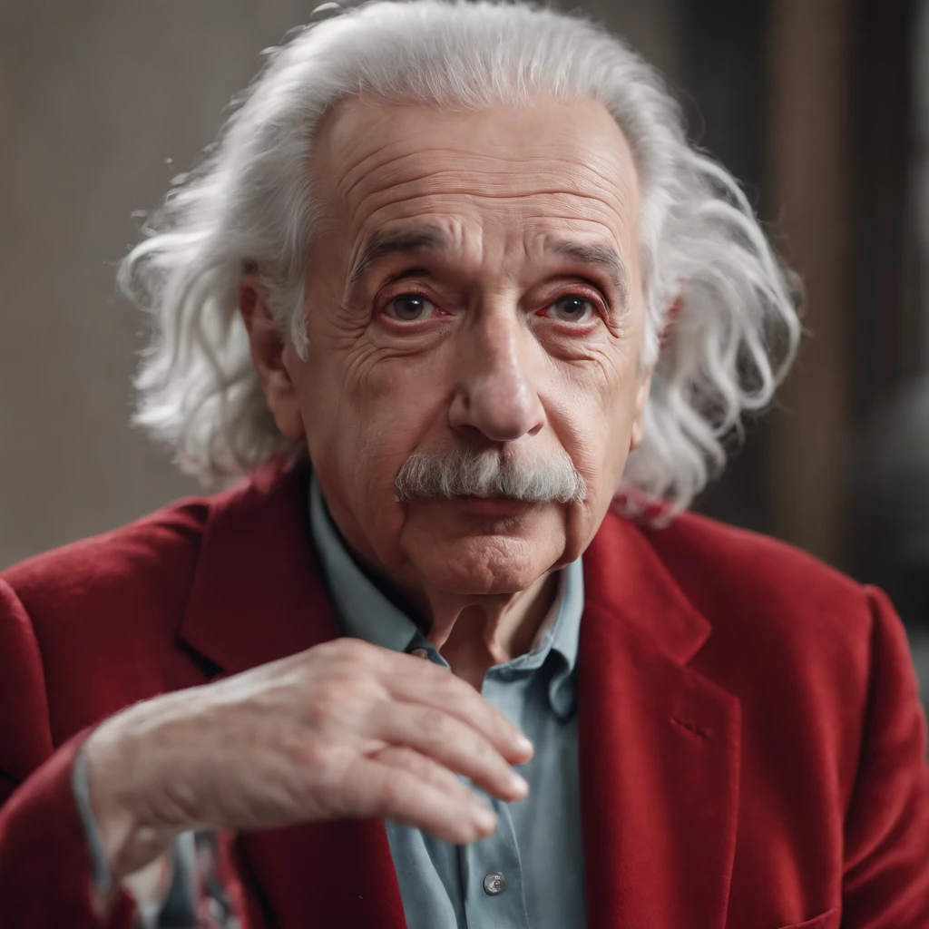 Albert Einstein, drinking wine pointing two fingers, evoking a feeling of anger, side, sideways, sideways, sideways, sideways, modern, cinematic lighting, UHD, UHD, 8k, 4K, 4K, super detail, superdetail, 4K