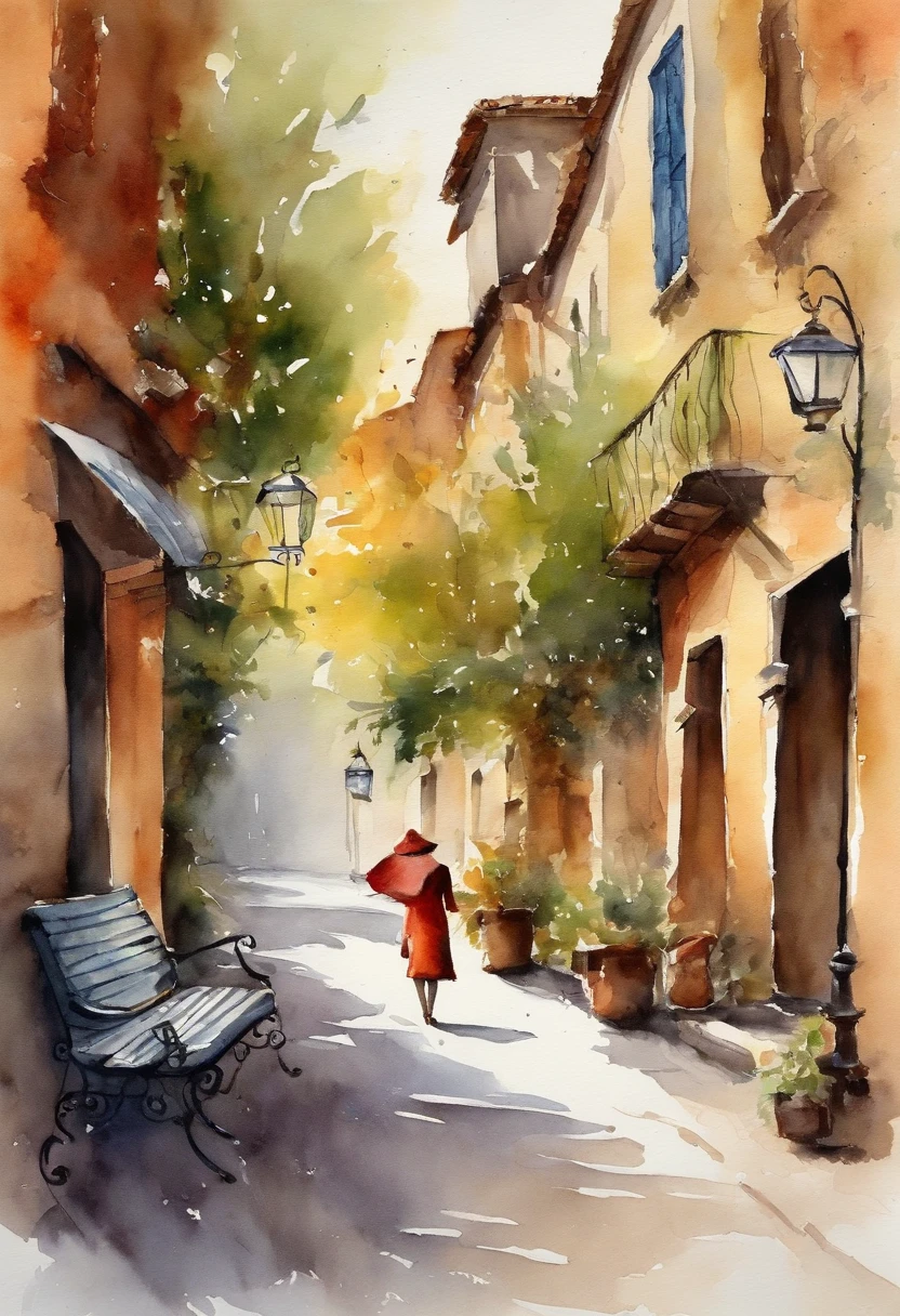 Lori Street Scene With A Lonely Girl