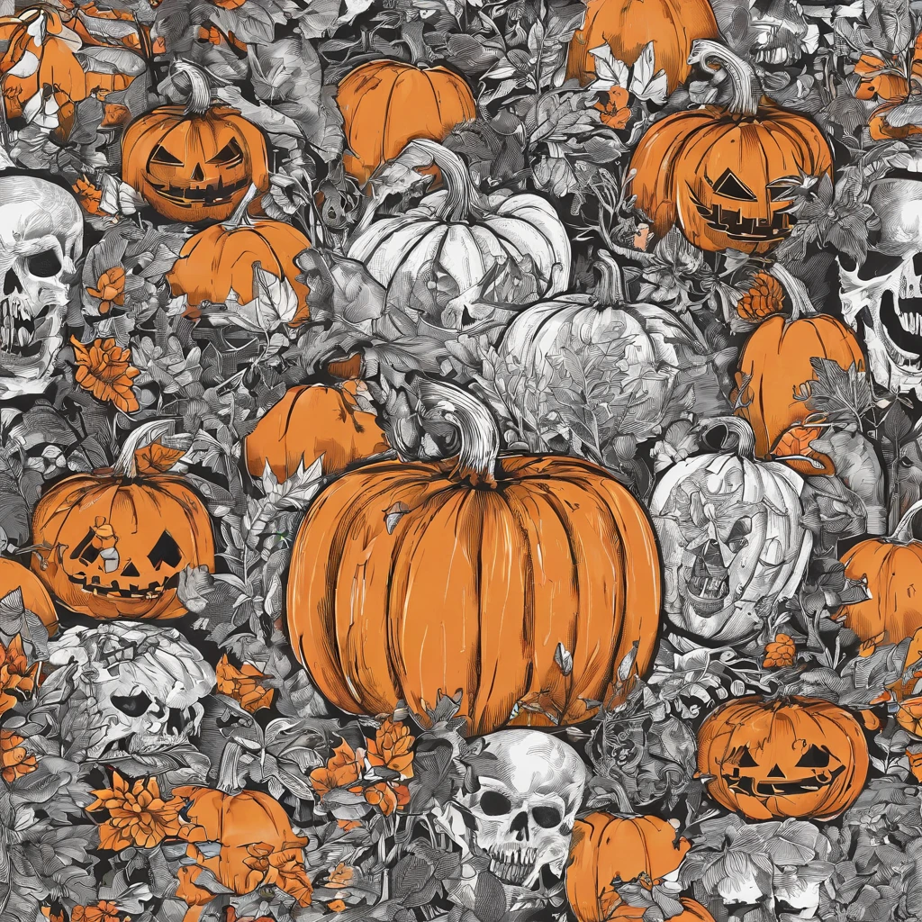 wallpapersv1, skeletons, flower, halloween, spiders, pumpkin, ghost patern style wallpapersv1, 8k