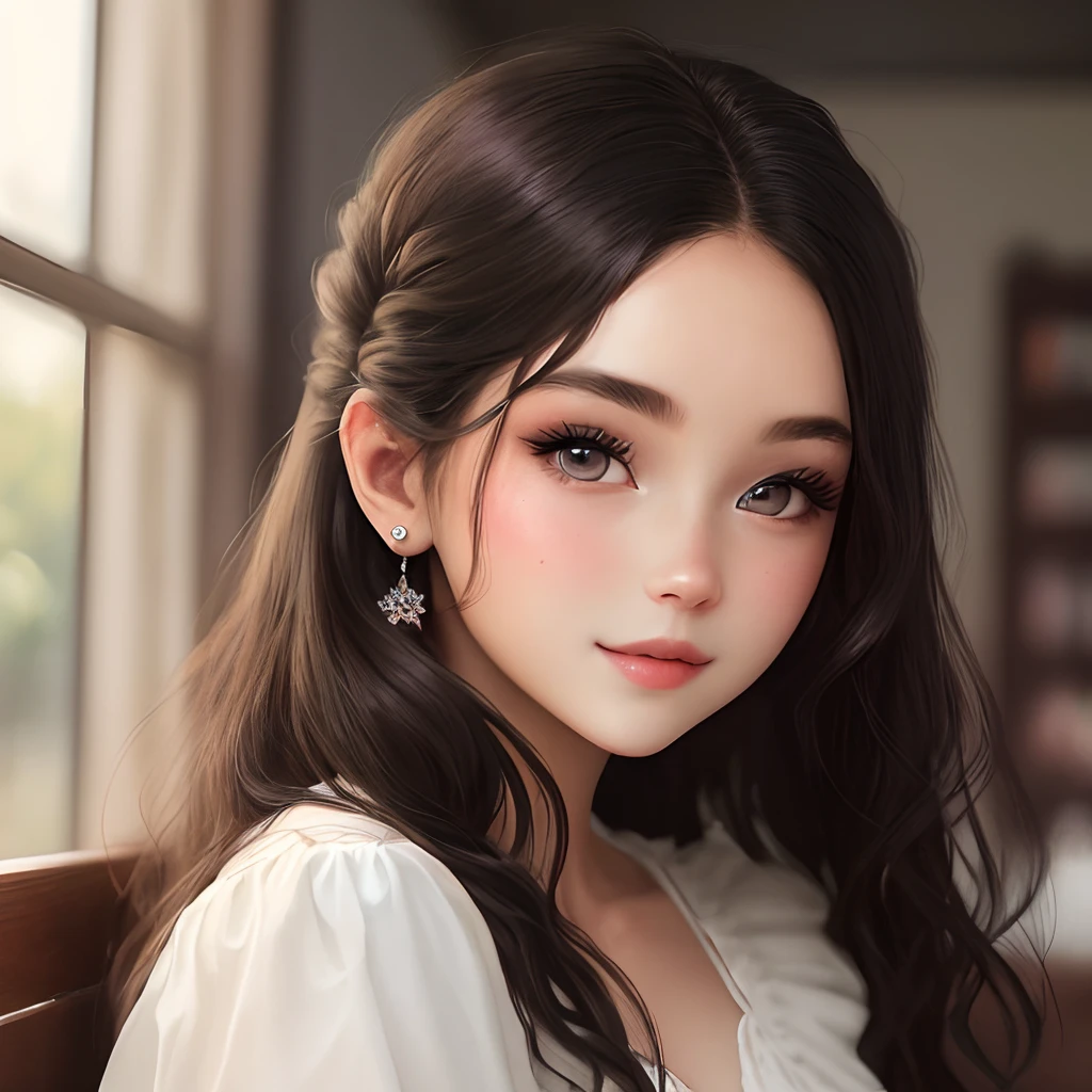 (8K, RAW photo, Best quality, Masterpiece:1.2), (Realistic, photo-realistic:1.37), Ultra-detailed, 超高分辨率, twtzuyu, 1 girl,view the viewer,Smile, ((Wear a crown on your head)), queen, Beautiful detailed eyes, (Floating hair), Detailed clothes, Skin texture, Cinematic lighting, Professional lighting,