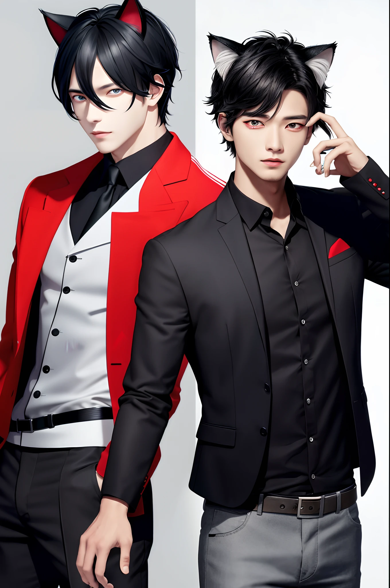 Cool guy、World-class、Red eyes and black hair、Disappointing、cat ear