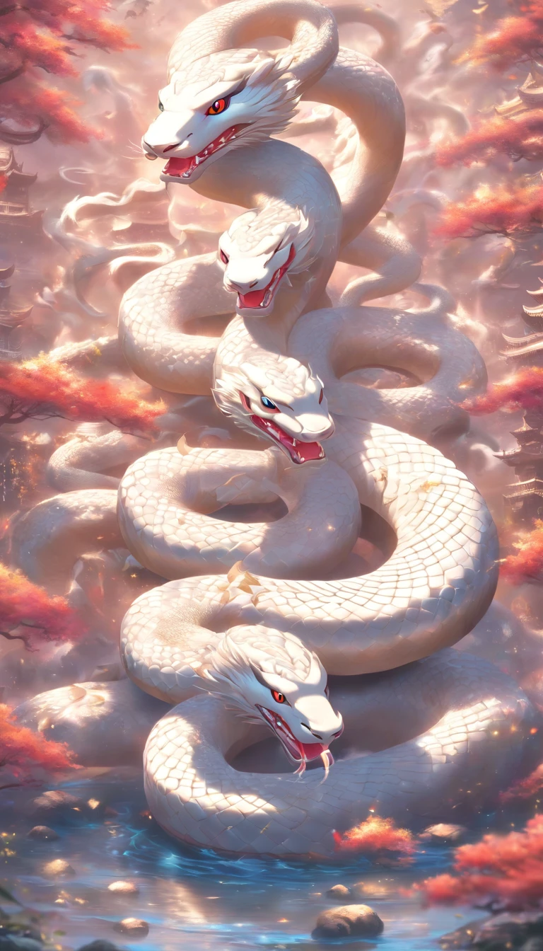 (((White Snake))) Best Quality, Ultra-high resolution, Detailed 4K CG, Master Parts, Krishna, Hindu God,cobra,On the snake, Hindu mythology,((To the serpent)), Image of Hinduism , Aesthetic, Screen-centric