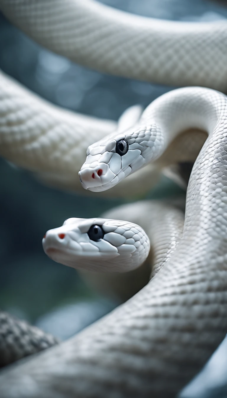 (((White Snake))) Best Quality, Ultra-high resolution, Detailed 4K CG, Master Parts, (Japan myths),A White Snake, Aesthetic, Screen-centric