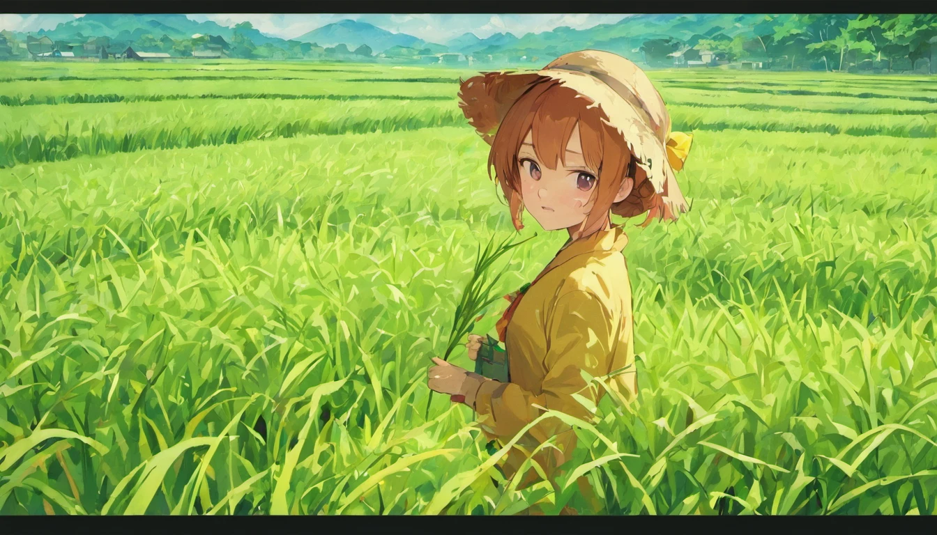 A group of farmers、ricefield、Work