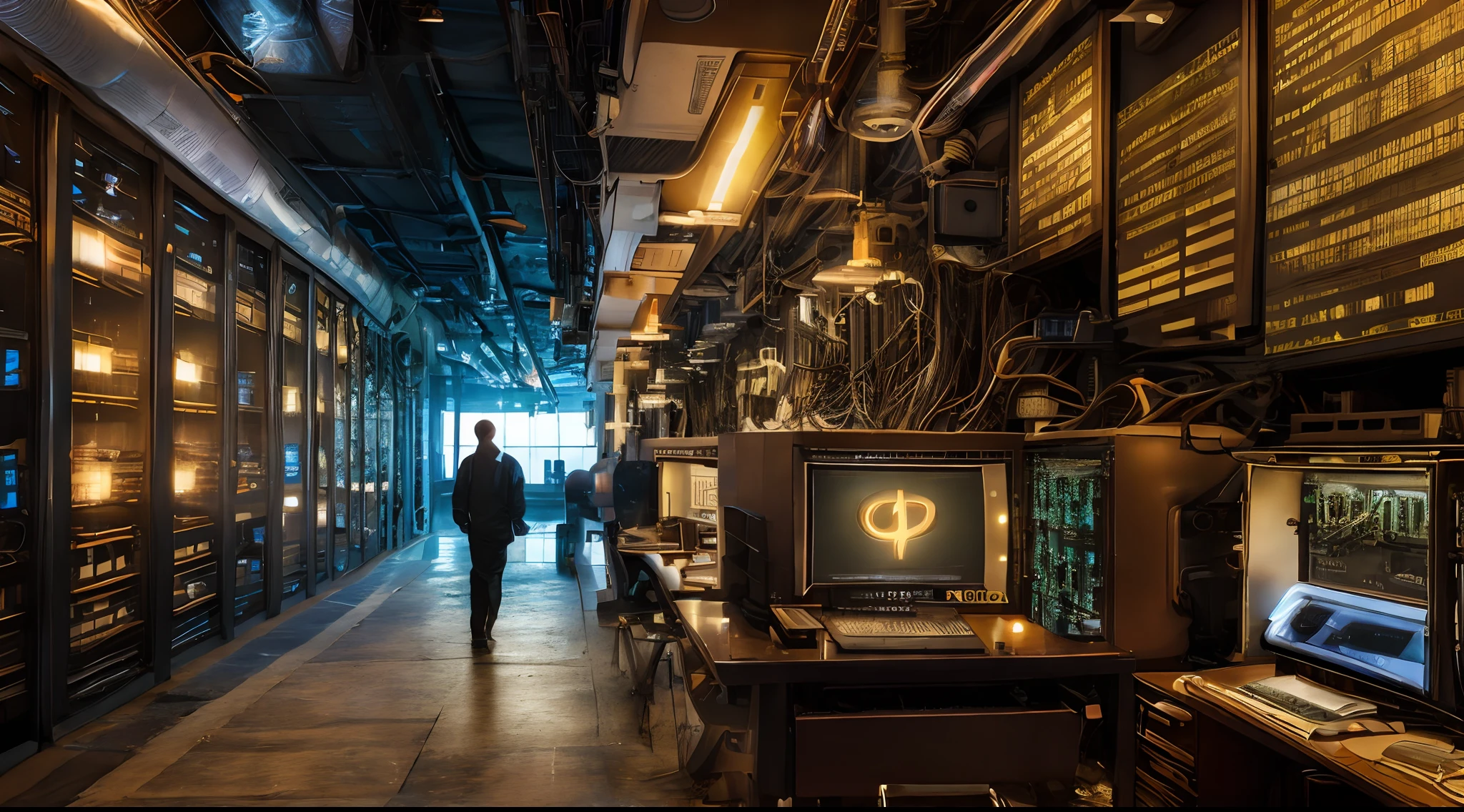 (best quality,highres,masterpiece:1.2),ultra-detailed,noisy,saturated colors,electric lighting,realistic,photorealistic:1.37,portraits,black and white,bitcoin,mining,graphs,figures,The Rise of Bitcoin: Satoshi Nakamoto and Early Miners,old photographs,antique look,retro,vintage style,sepia tones,enigmatic lighting,shadows,smoke clouds,vivid sparks,meticulous details,enigmatic atmosphere,nostalgic feel,moment frozen in time,quiet introspection,eyes with hidden knowledge,faces illuminated by computer screens,detailed workstations,stacks of computer hardware,complex mathematical equations,flickering candlelight,sparse decorations,isolated space,dense atmosphere,early stages of digital revolution,symbol of financial transformation,emblem of technological breakthrough,a legacy shaping the future --auto
