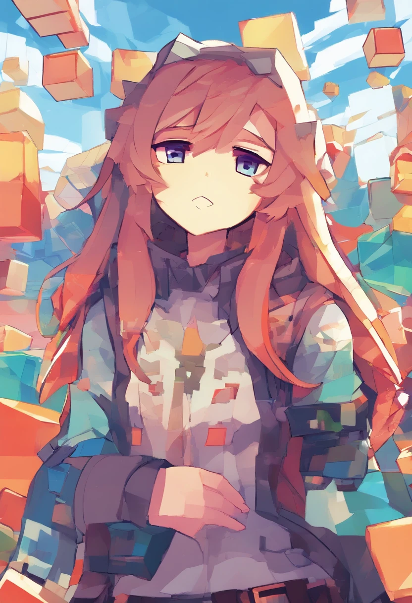 (anime),(cute)(masterpiece), (best quality),1girls,upper body,(double exposure:1.2),(simple background:1), (cinematic angle),(dynamic angle),messy long hair,(low contrast),(flat color:0.7)nsfw
