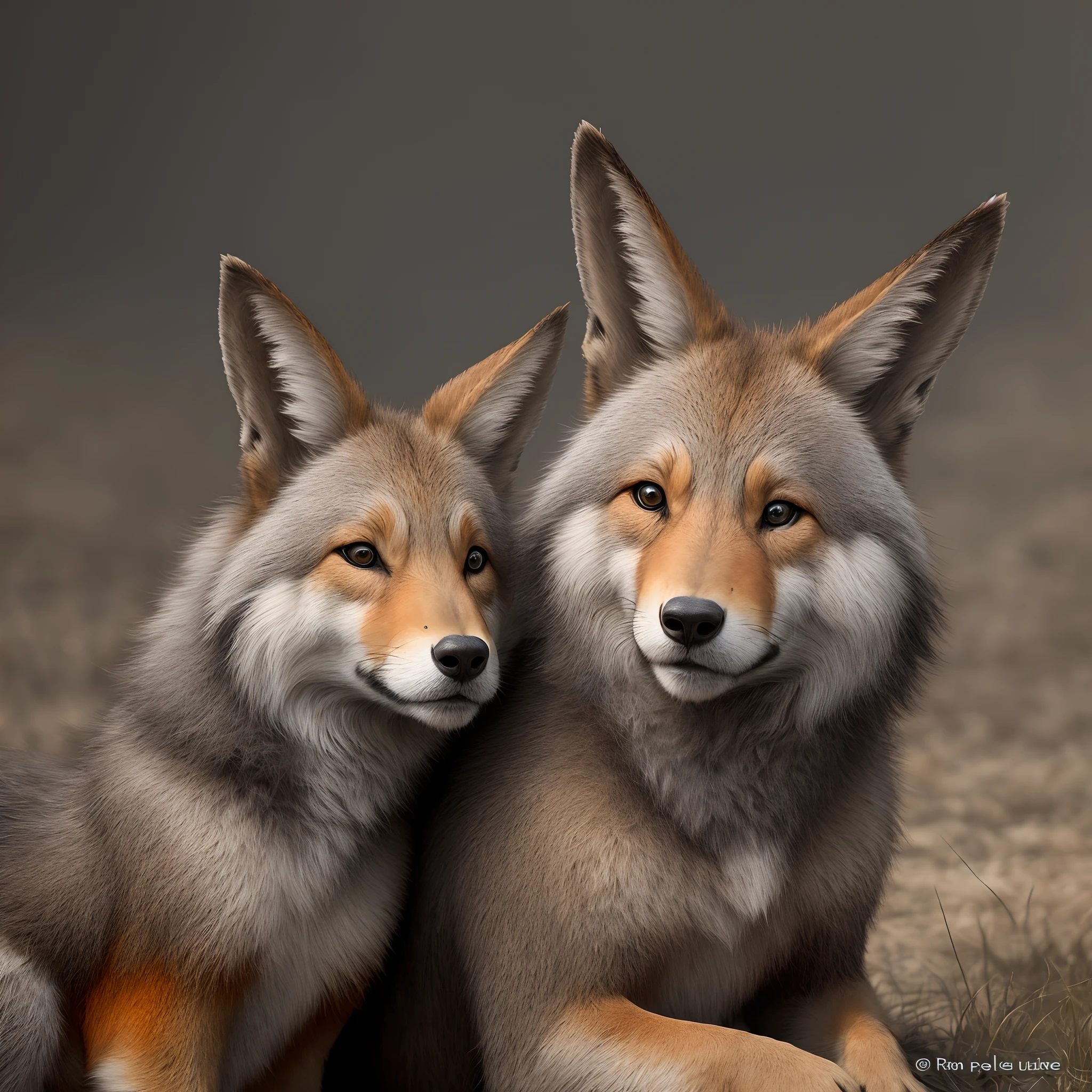 Renard polaire qui sourit