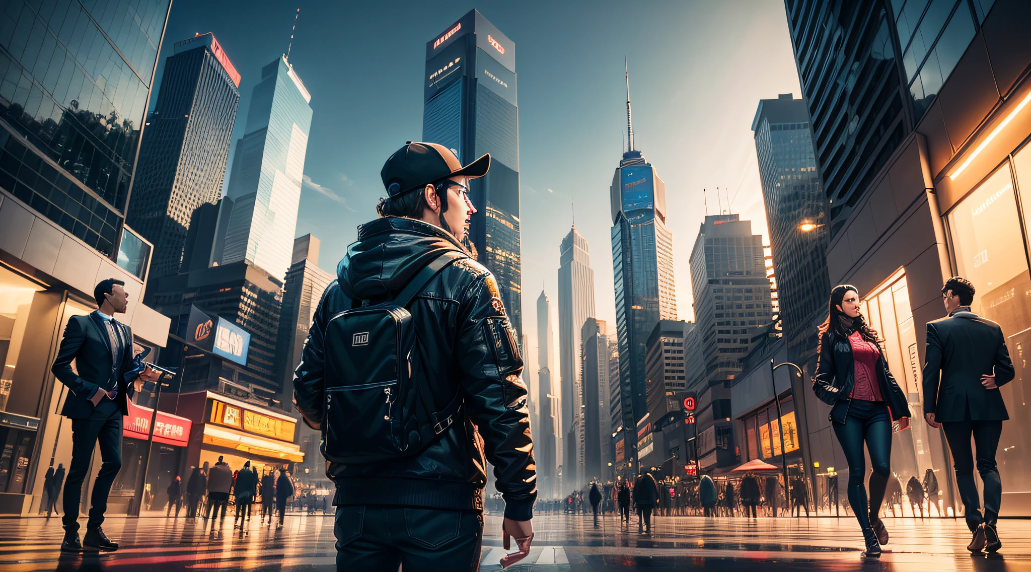 A bustling cityscape with people engaging in Bitcoin transactions, the seamless integration of Bitcoin payment in various businesses, and financial institutions engaged in heated debates about the impact of this cryptocurrency. The city is adorned with futuristic skyscrapers and vibrant street art, creating a modern and progressive atmosphere. The individuals participating in Bitcoin transactions exude confidence and excitement, showcasing their trust in this digital currency. The businesses accepting Bitcoin payments are depicted with prominent signs and logos, highlighting their openness to embracing the future of finance. The financial institutions are portrayed with grandeur, symbolizing the significance of their discussions on the widespread adoption of Bitcoin. The scene is illuminated with the warm glow of streetlights and neon signs, enhancing the overall ambiance of the city and emphasizing the significance of this technological advancement. The art style, a fusion of contemporary and digital art, seamlessly integrates elements of realism and abstraction, capturing the dynamic nature of the Bitcoin phenomenon. The color palette is a harmonious blend of bold and vibrant tones, reflecting the energy and innovation associated with the subject matter. The lighting accentuates the details of the cityscape, enhancing the visual depth and realism of the artwork. The overall image quality is of the highest caliber, ensuring exquisite details and sharpness, immersing the viewer in a captivating and thought-provoking visual experience. --auto