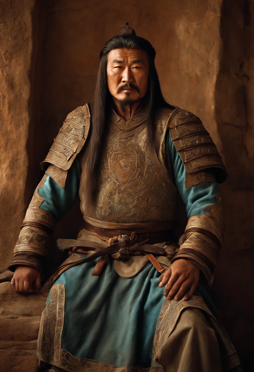 Genghis Khan,ancient warrior,Dilapidated walls